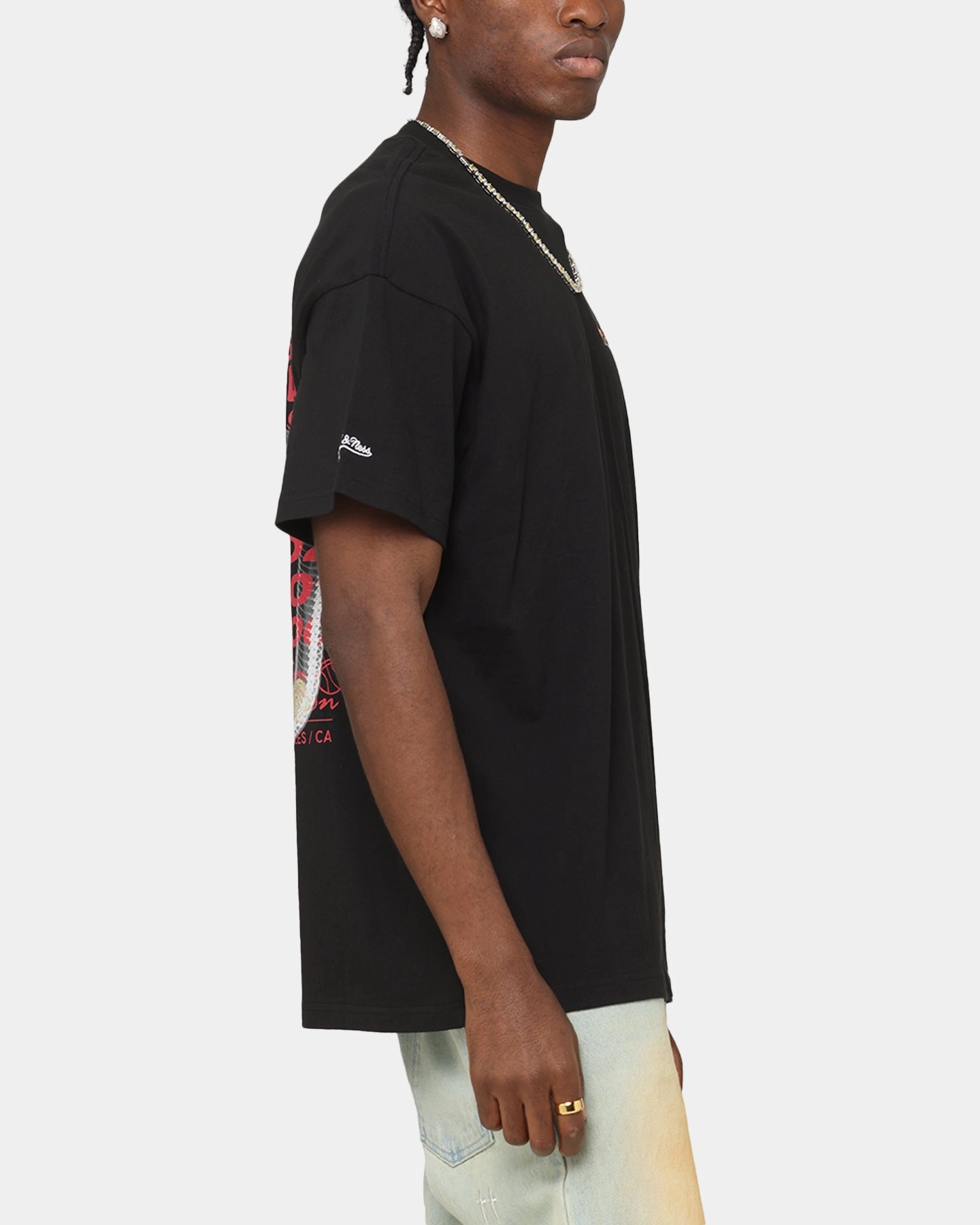 Elegant Mitchell & Ness Los Angeles Lakers Radiograph Gold Rings T-Shirt Faded Black