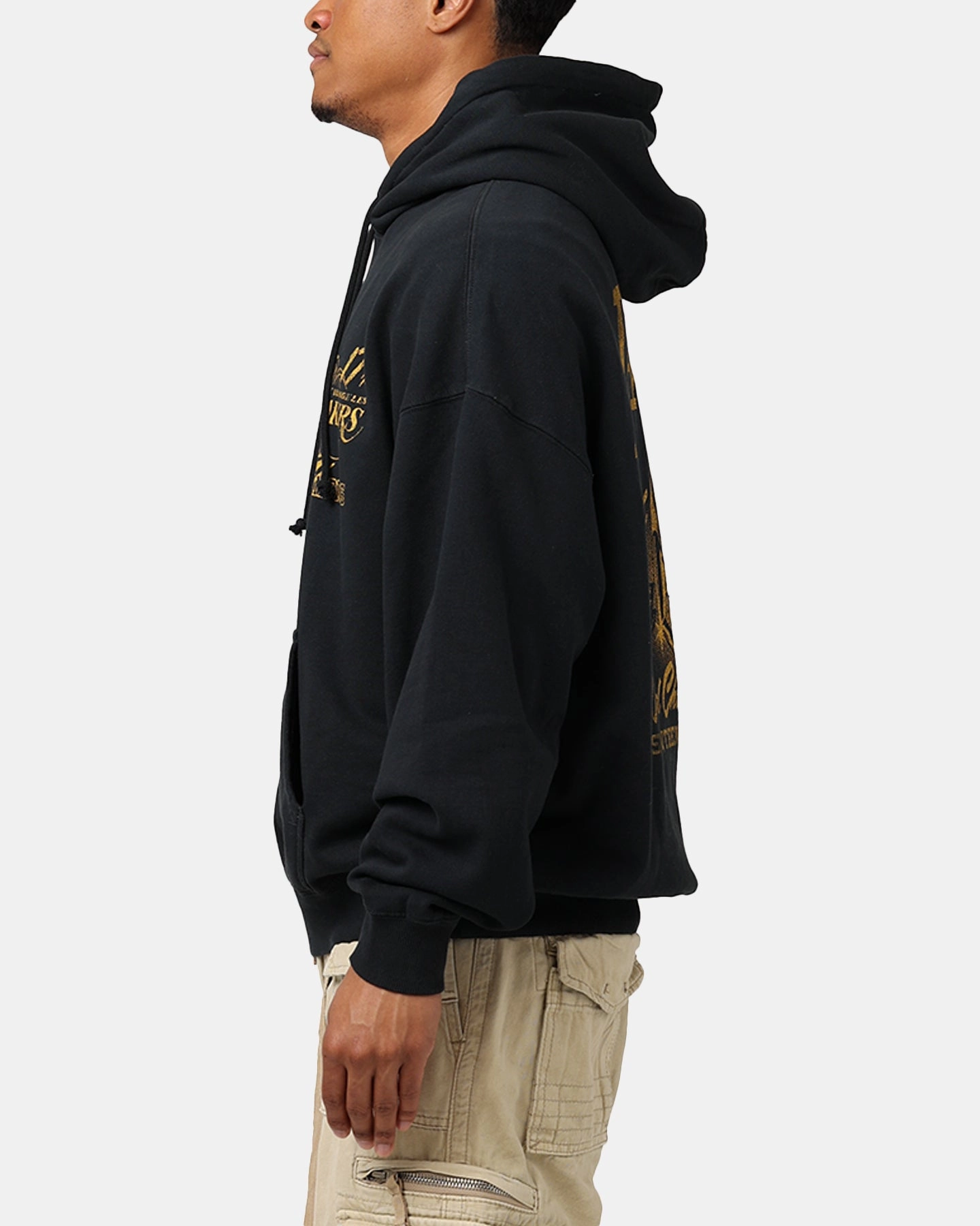 Mitchell & Ness Los Angeles Lakers Rings Hoodie Faded Black Pub Rain Fit