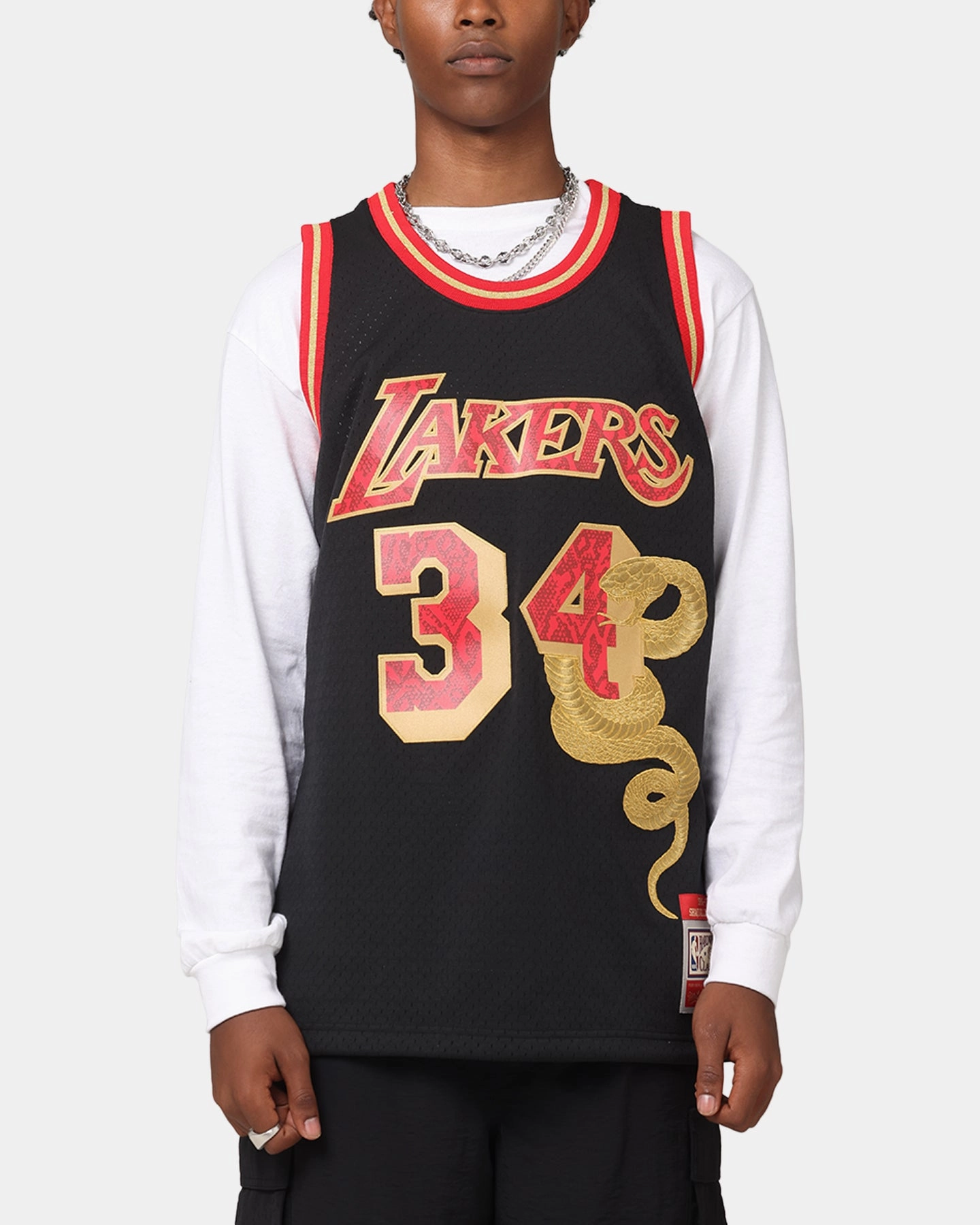 Training Clothes Flexible Motion Mitchell & Ness Los Angeles Lakers Shaquille O'Neal 1996 Swingman Jersey Black/Gold