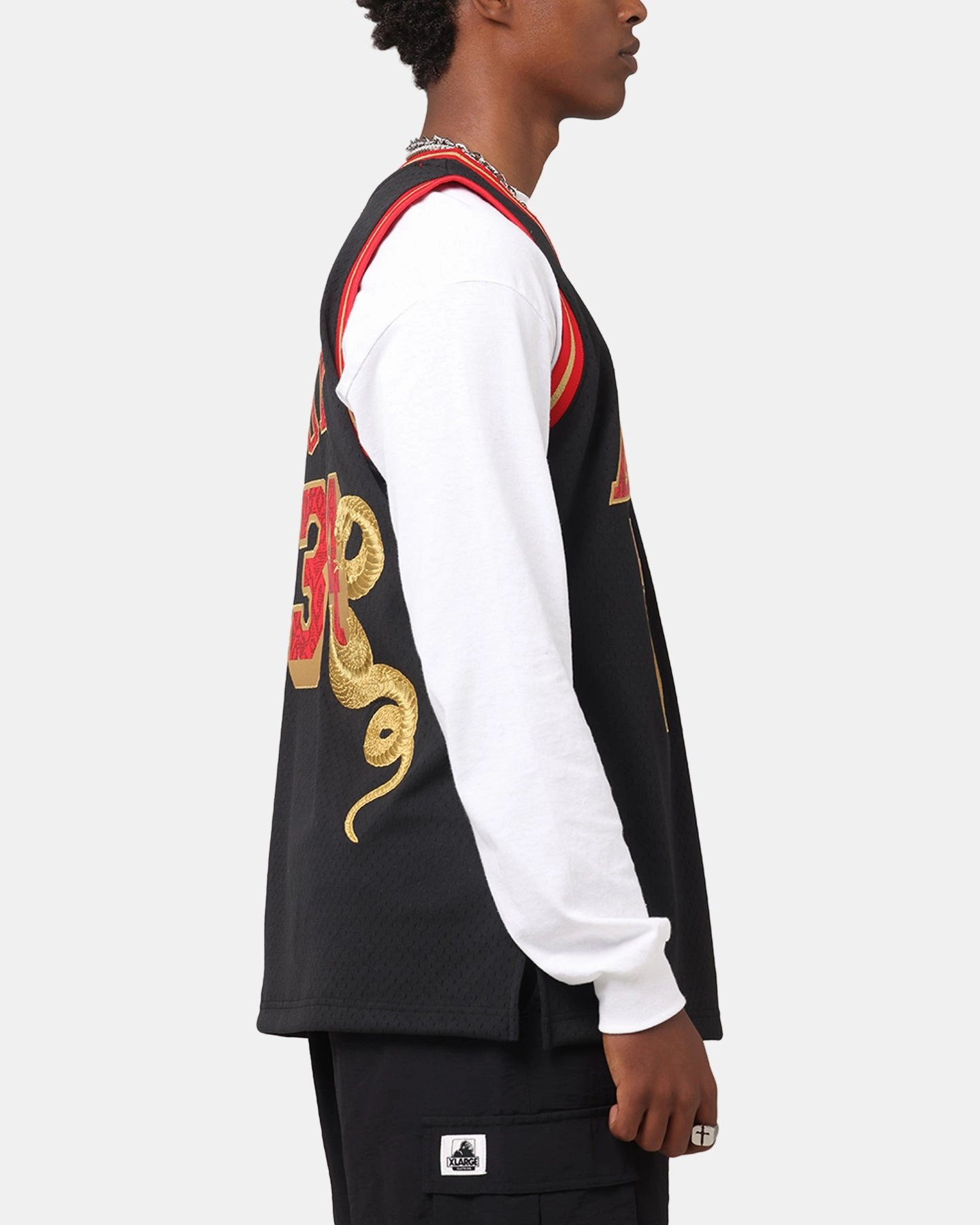 Mitchell & Ness Los Angeles Lakers Shaquille O'Neal 1996 Swingman Jersey Black/Gold Hypoallergenic fabric