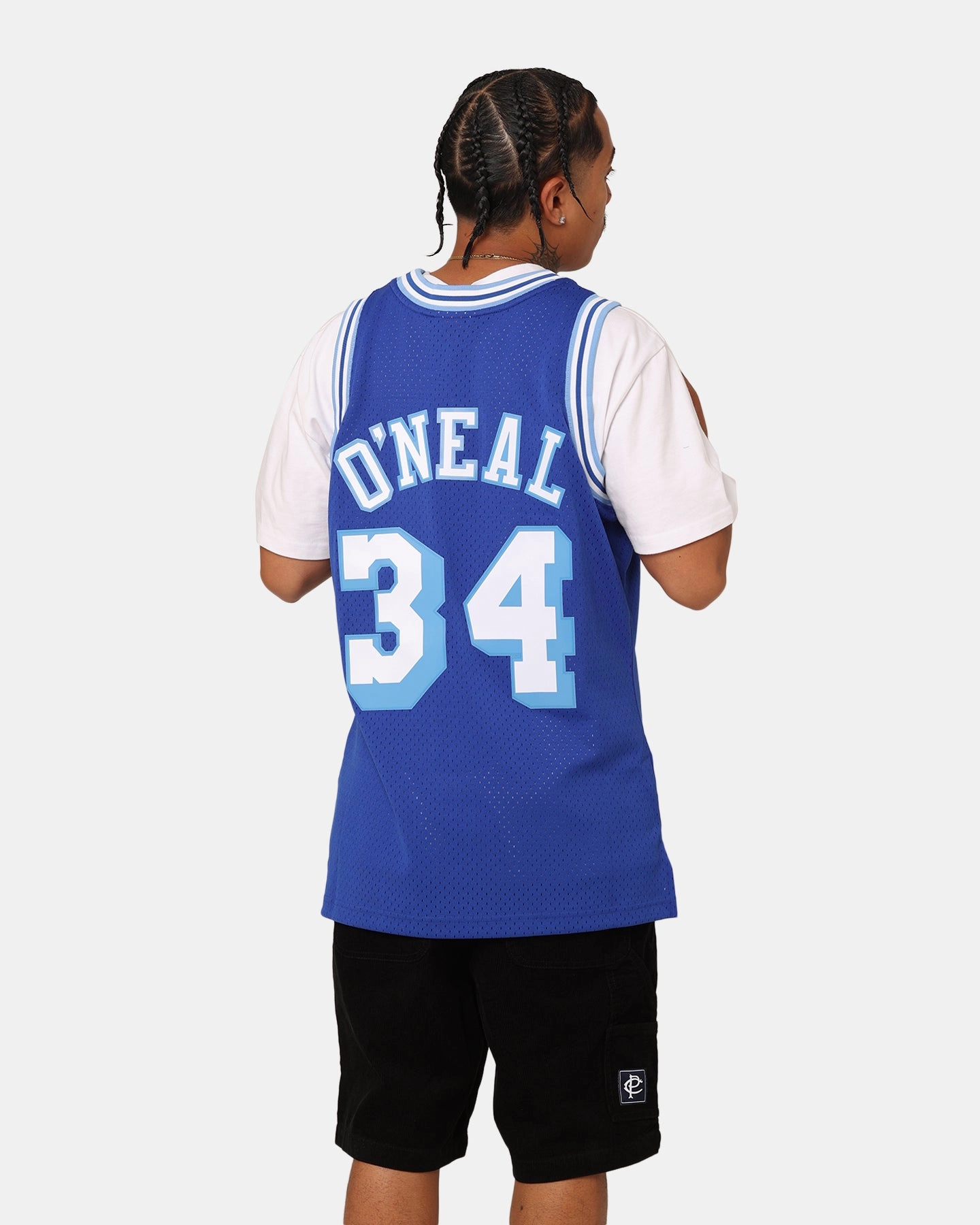 Friction Dispersing Weave Mitchell & Ness Los Angeles Lakers Shaquille O'Neal '96-'97 #34 Swingman Jersey Royal