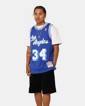 Mitchell & Ness Los Angeles Lakers Shaquille O'Neal '96-'97 #34 Swingman Jersey Royal Flexible Motion