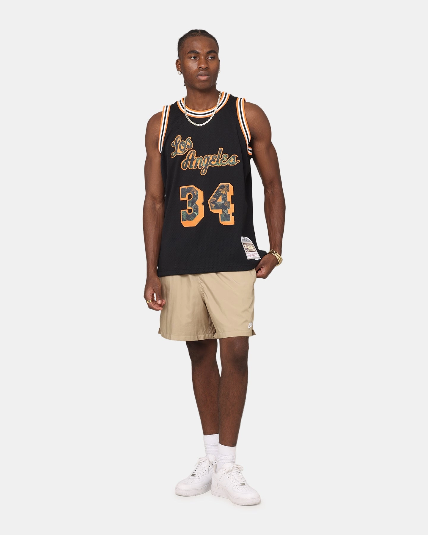 Mitchell & Ness Los Angeles Lakers Shaquille O'Neal 'Wilderness' 97 Swing Jersey Black Practical Wear