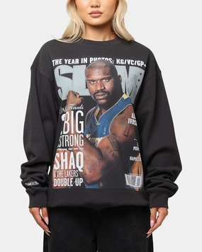 NoiseFreeFabric Mitchell & Ness Los Angeles Lakers Shaquille O'Neal Slam Magazine Crewneck Faded Black