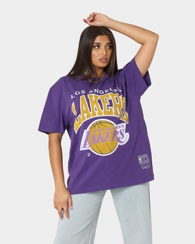 Simple Comfort Mitchell & Ness Los Angeles Lakers XL Arch Vintage T-Shirt Faded Purple