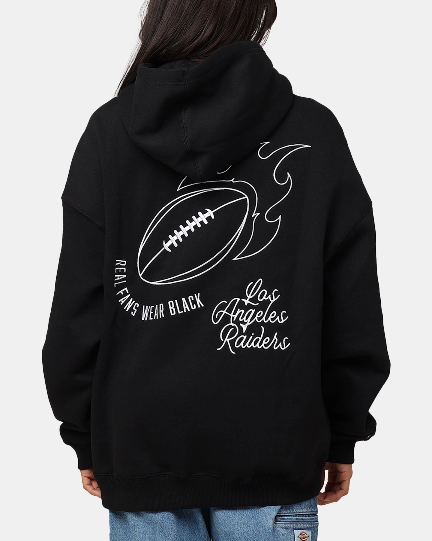 Mitchell & Ness Los Angeles Raiders History Hoodie Faded Black Ergonomic Stitching
