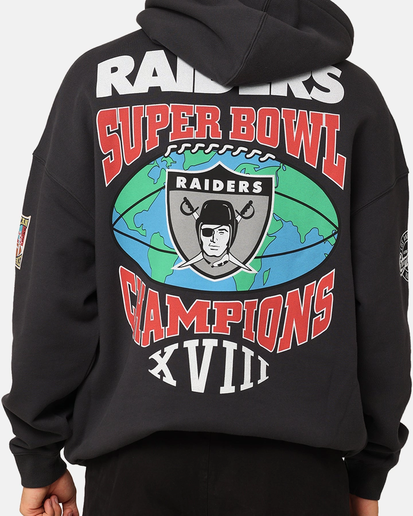 popular in Asia exploration Mitchell & Ness Los Angeles Raiders Super Bowl World Hoodie Faded Black