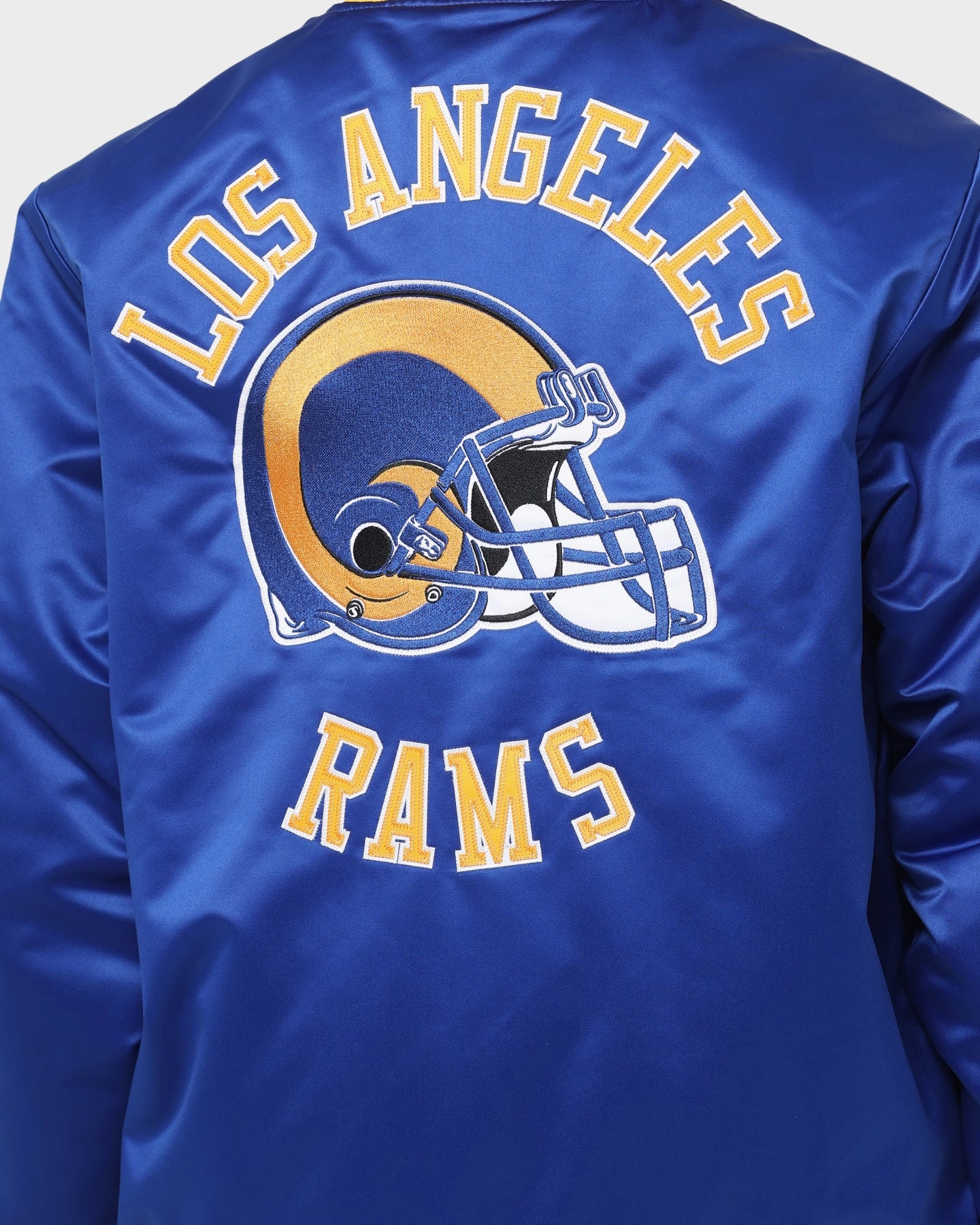 futuristic Classic Comfort Mitchell & Ness Los Angeles Rams Heavyweight Satin Jacket Royal