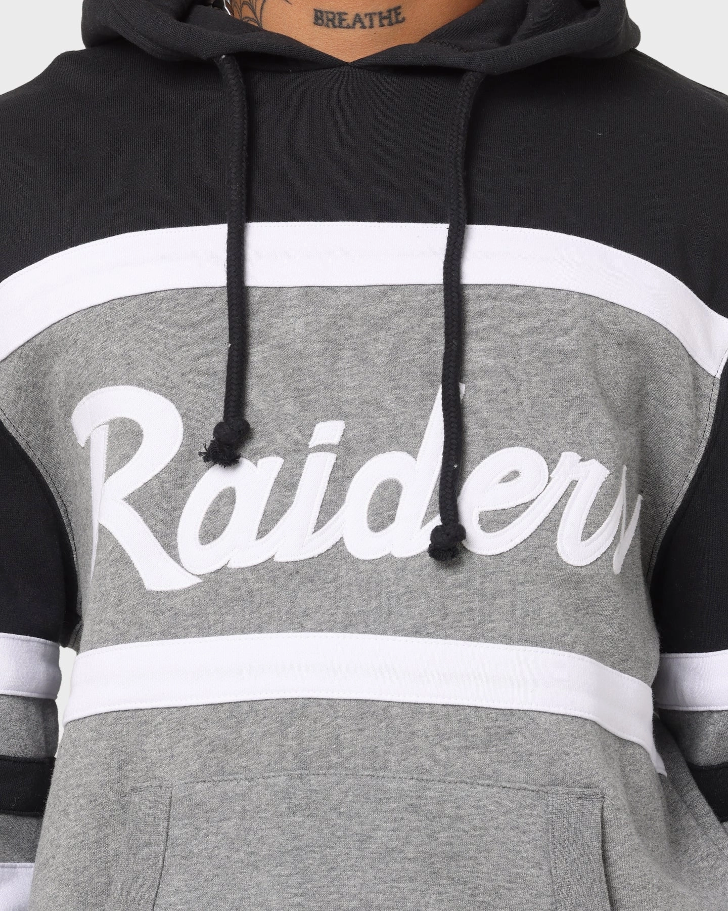 New Year's Eve attire Mitchell & Ness Men's Raiders Head Coach Hoodie Black/Grey