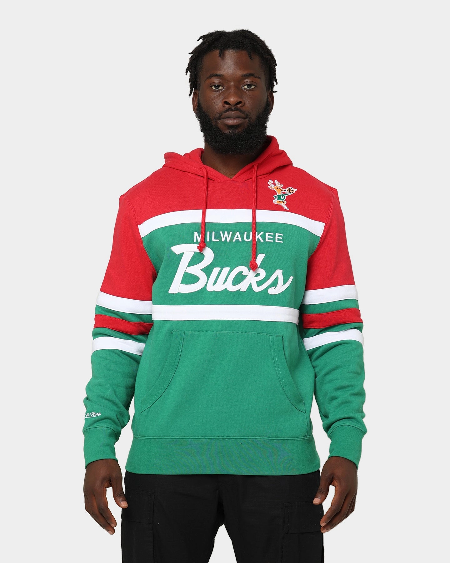 Versatile Layering Piece Adventure Mitchell & Ness Milwaukee Bucks Head Coach Hoodie Green