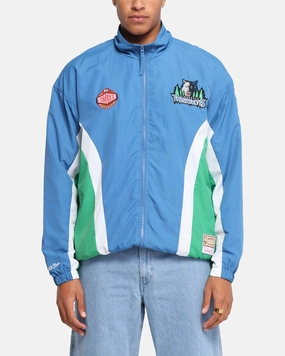 Articulated Sleeves Mitchell & Ness Minnesota Timberwolves Nylon Track Jacket Blue/Green