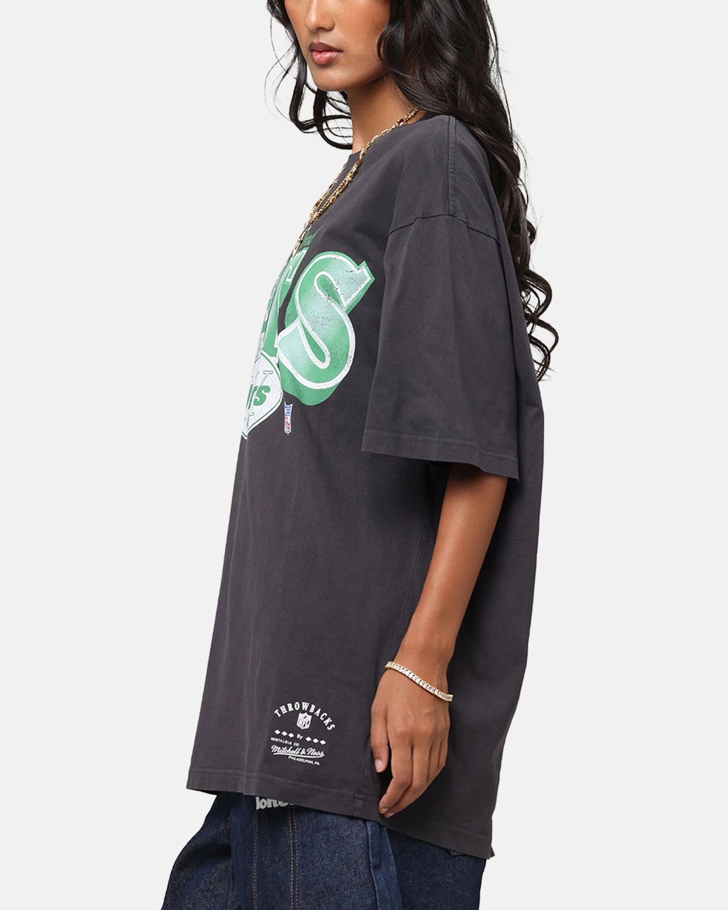 Modern Outfit Thermal Regulation Layer Mitchell & Ness New York Jets Arch T-Shirt Faded Black