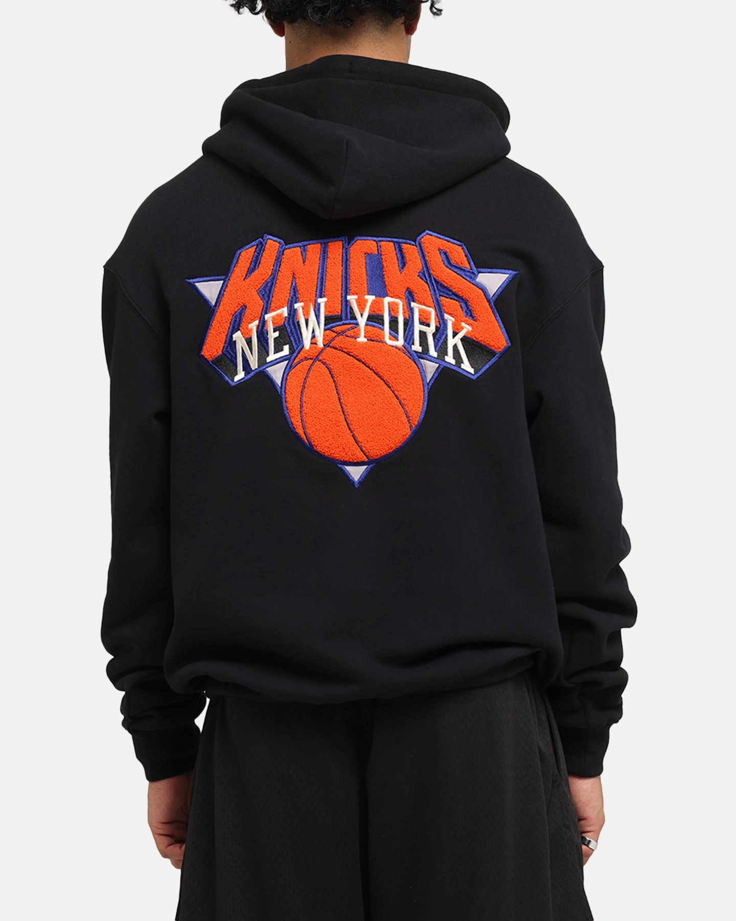 anti - leak Mitchell & Ness New York Knicks Big Apple Hoodie Black