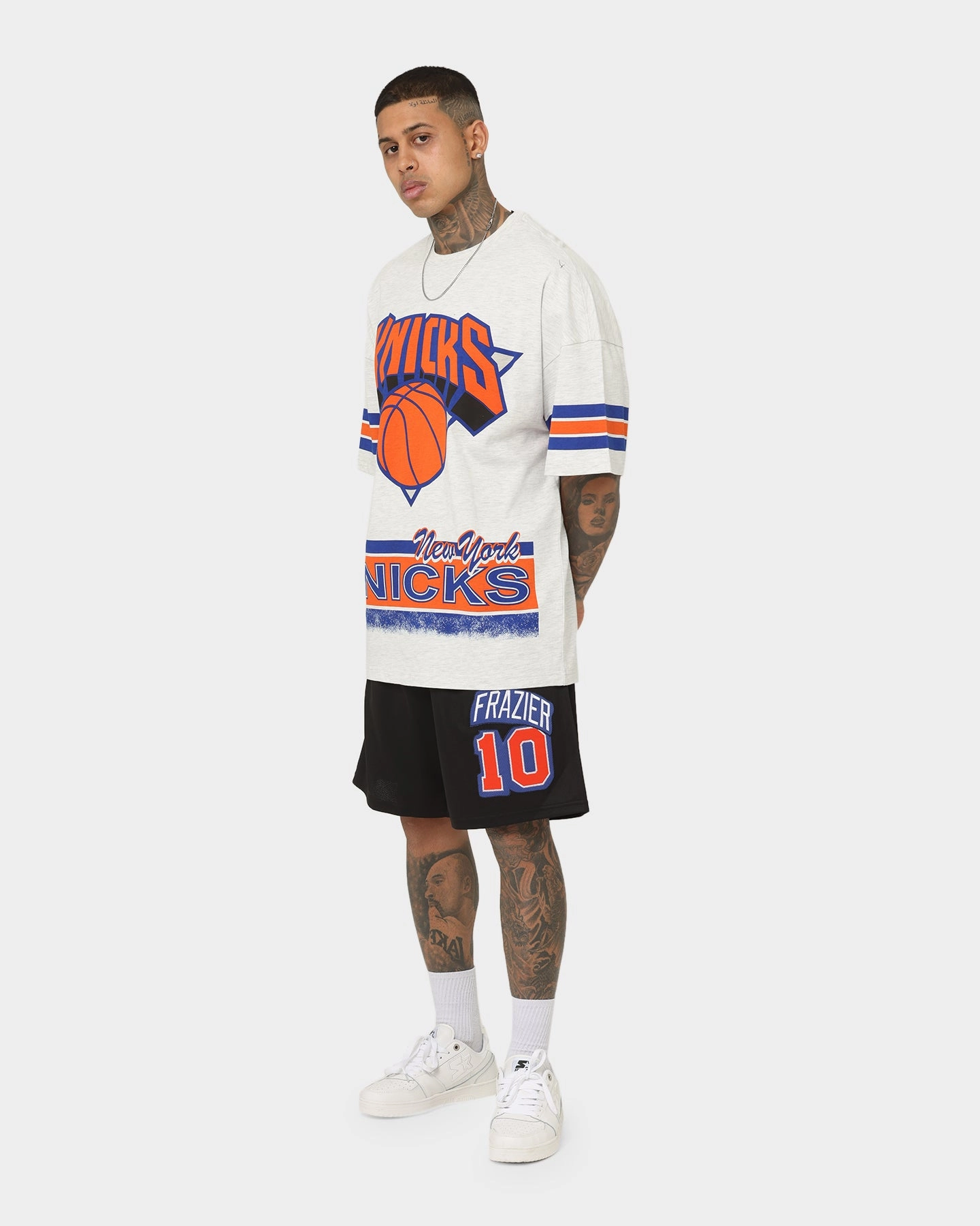 Flexible Side Panels Outdoor Layer Mitchell & Ness New York Knicks Vintage Jersey Shorts Faded Black
