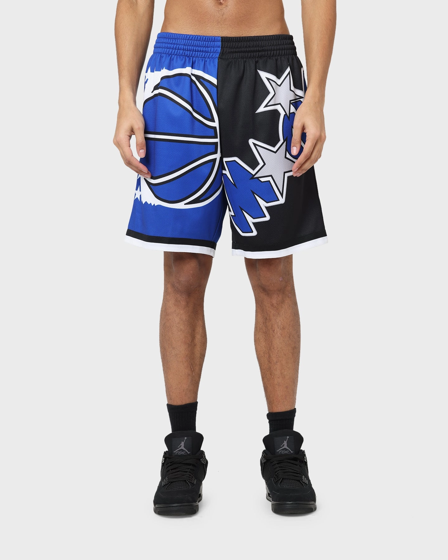Light Reflective Trim Mitchell & Ness Orlando Magic Big Face 5.0 Shorts Blue