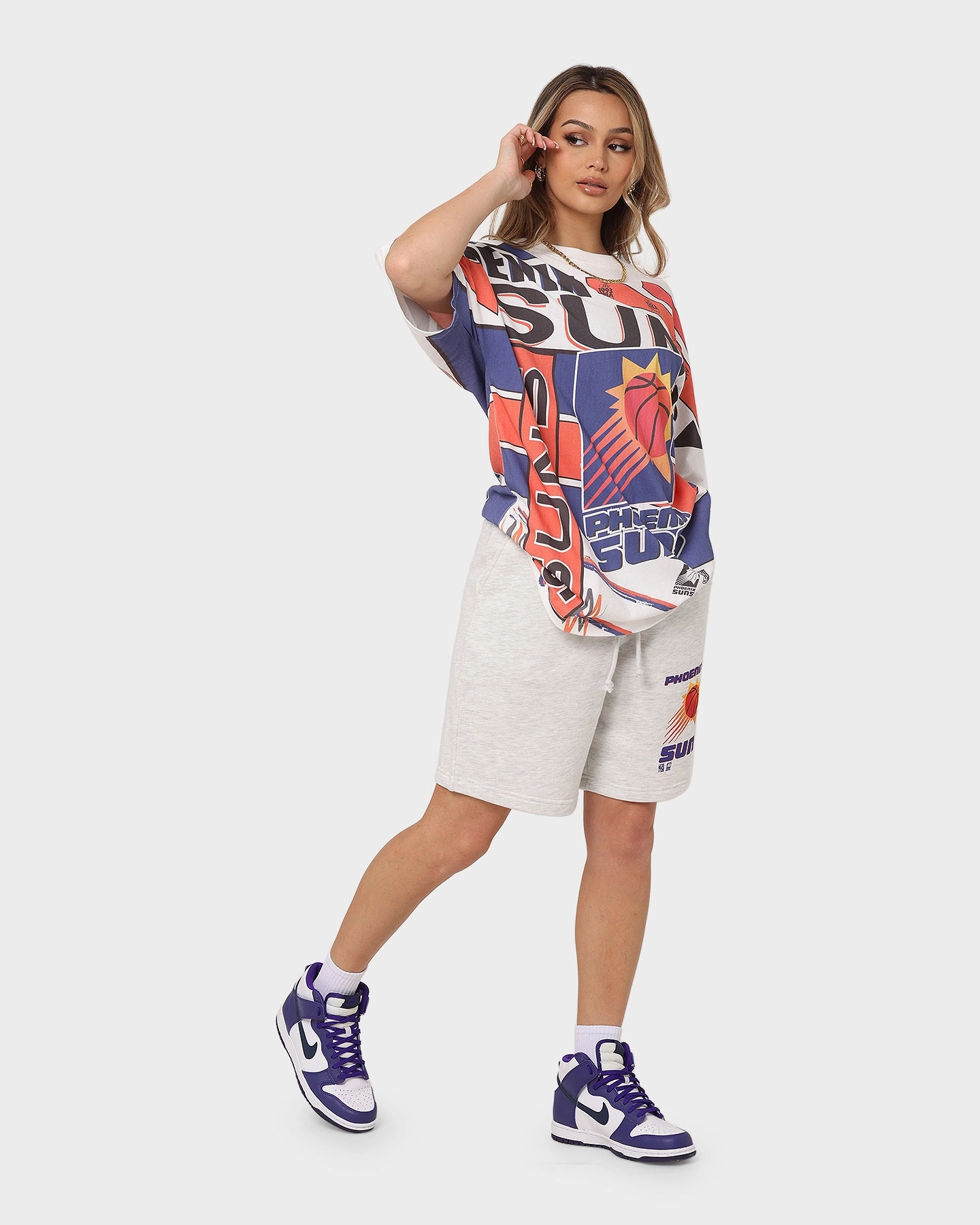 Casual Layers Perfect Fit Mitchell & Ness Phoenix Suns '93 Game Over Vintage T-Shirt Vintage White