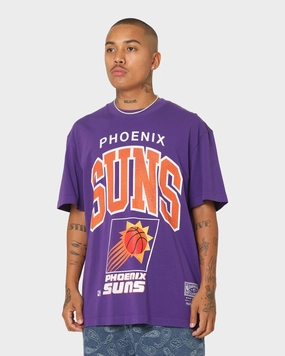FadeResistant Lint Resistant Surface Mitchell & Ness Phoenix Suns XL Arch Vintage T-Shirt Faded Purple