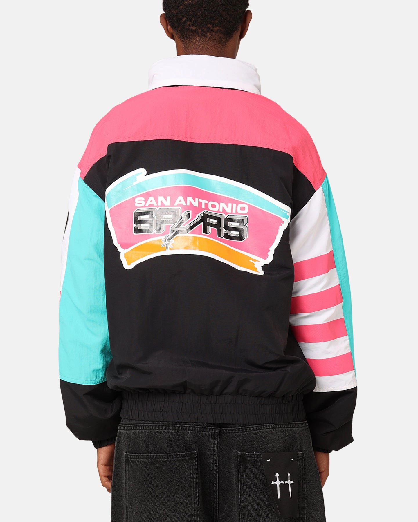 Mitchell & Ness San Antonio Spurs 'Spurs 2014 Champs' 25th Anniversary Jacket Multi Protective Layering cruelty - free
