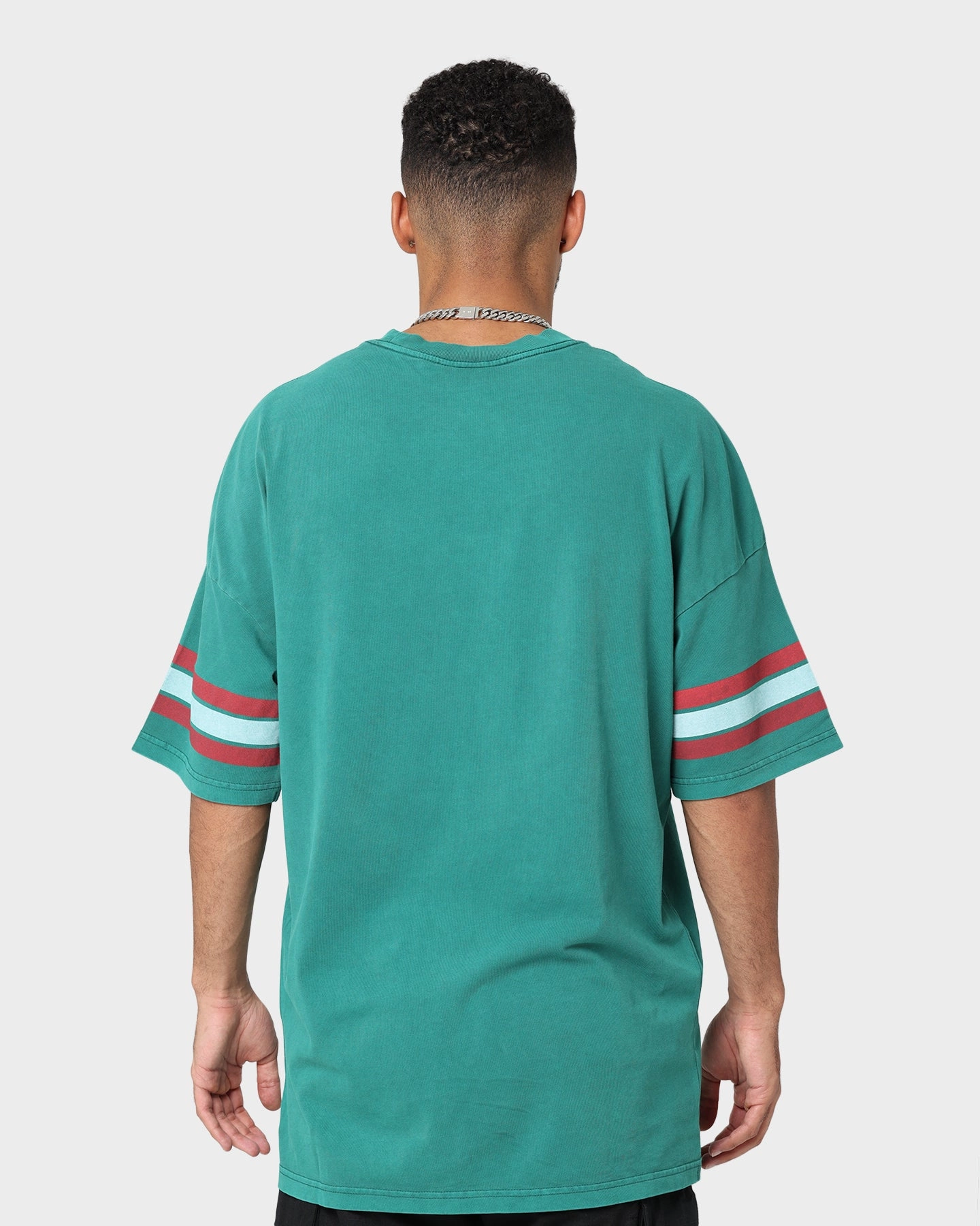 VintageWashEffect Mitchell & Ness Seattle Sonics Vintage Conference T-Shirt Faded Green