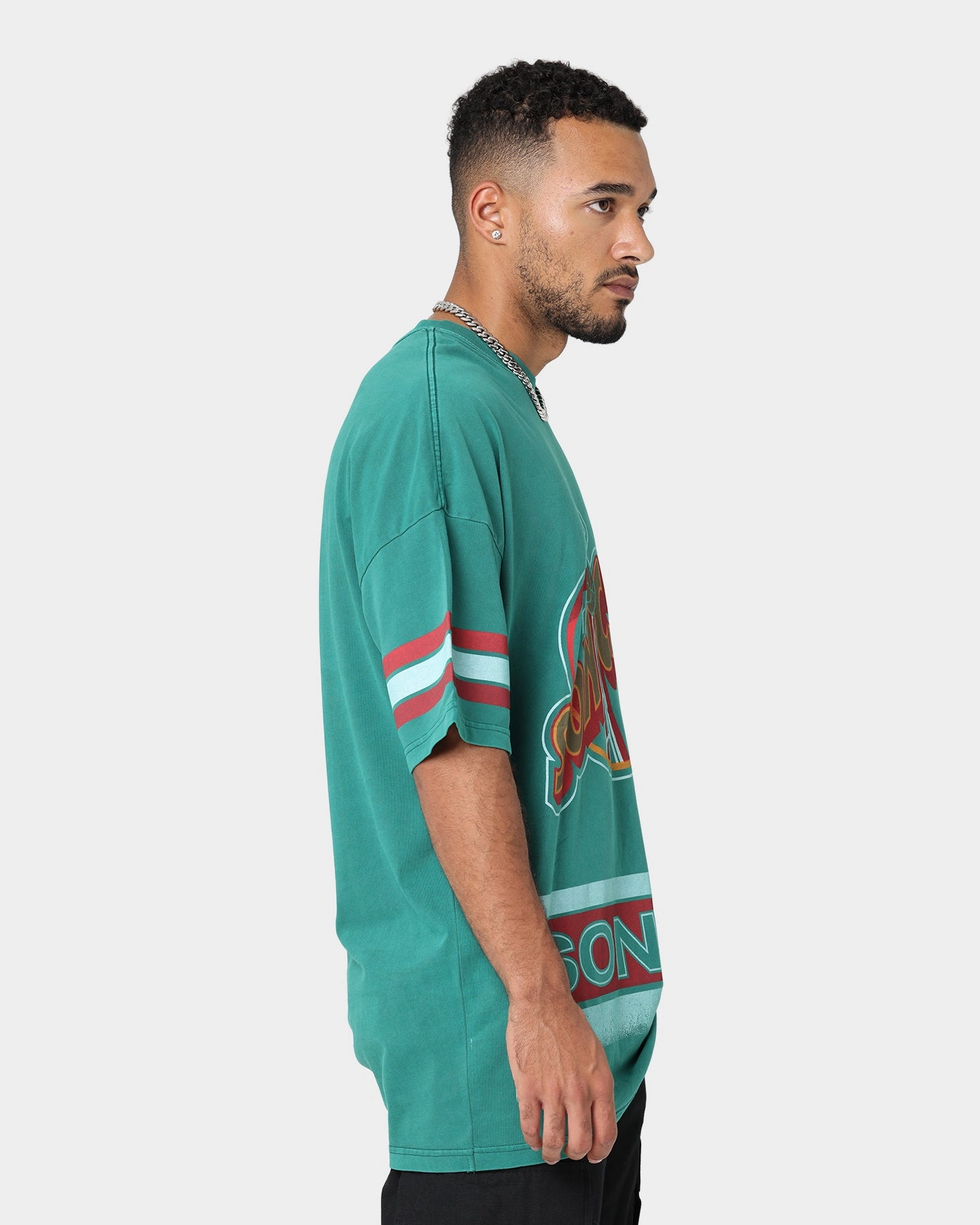 Chic Wear Leisure Wear Mitchell & Ness Seattle Sonics Vintage Conference T-Shirt Faded Green