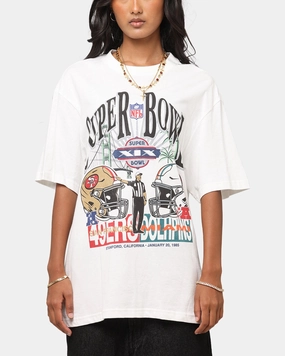 Solid color purity Mitchell & Ness Super Bowl XIX Match Up T-Shirt Vintage White