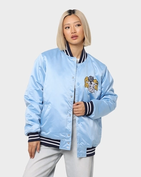 Raglan Sleeve Construction Mitchell & Ness University Of North Carolina Tar Heels Heavyweight Satin Jacket Light Blue