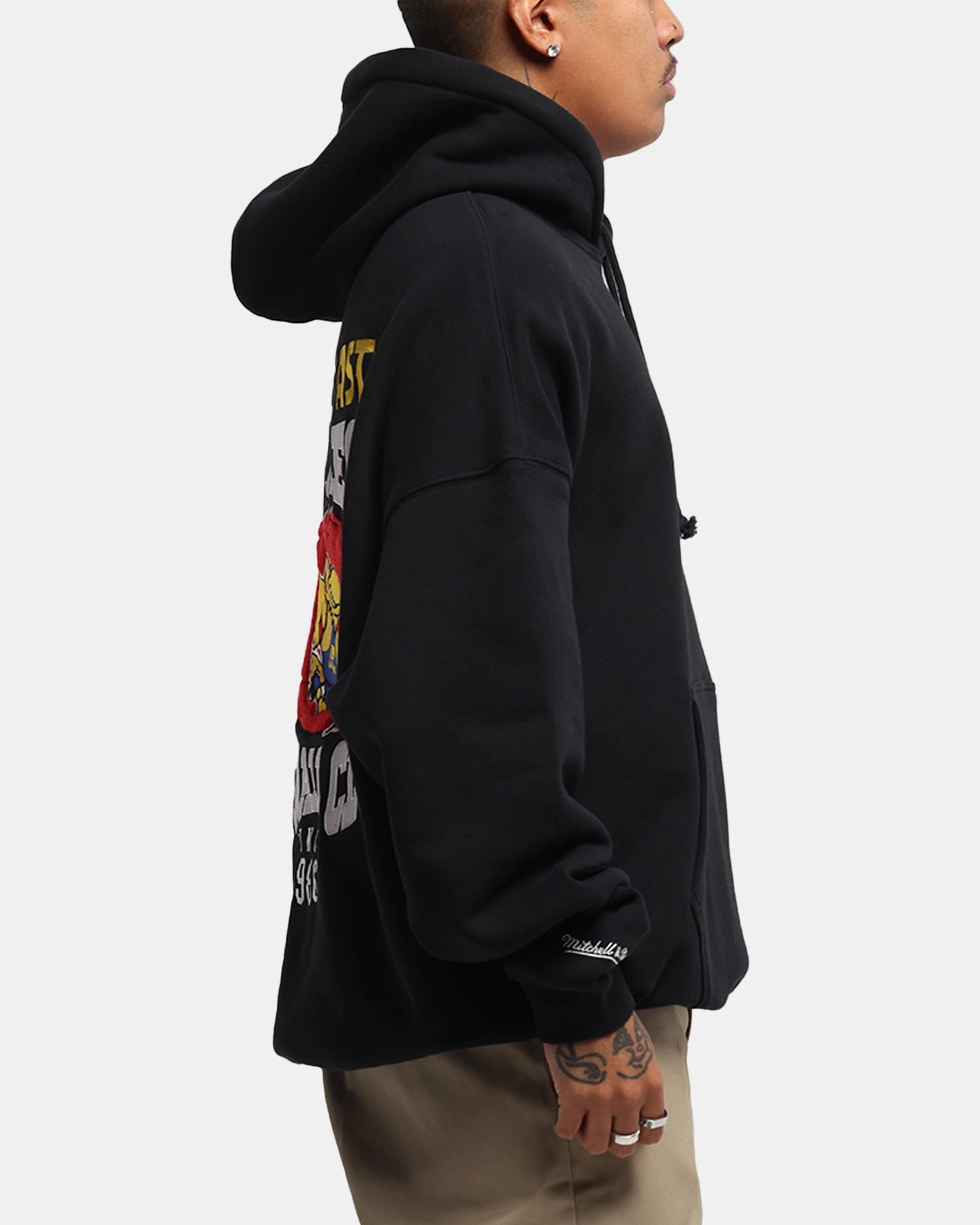 Mitchell & Ness West Coast Eagles Team Hoodie Solid Black Urban Flexible