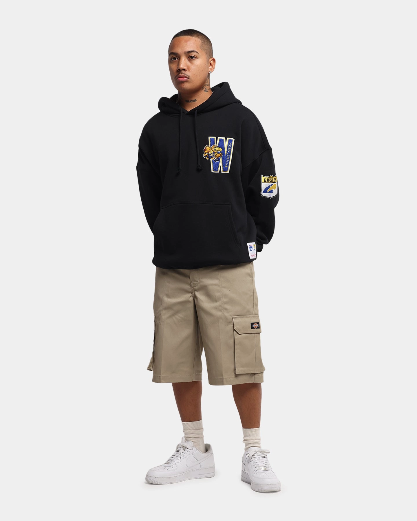Mitchell & Ness West Coast Eagles Team Hoodie Solid Black small - scale