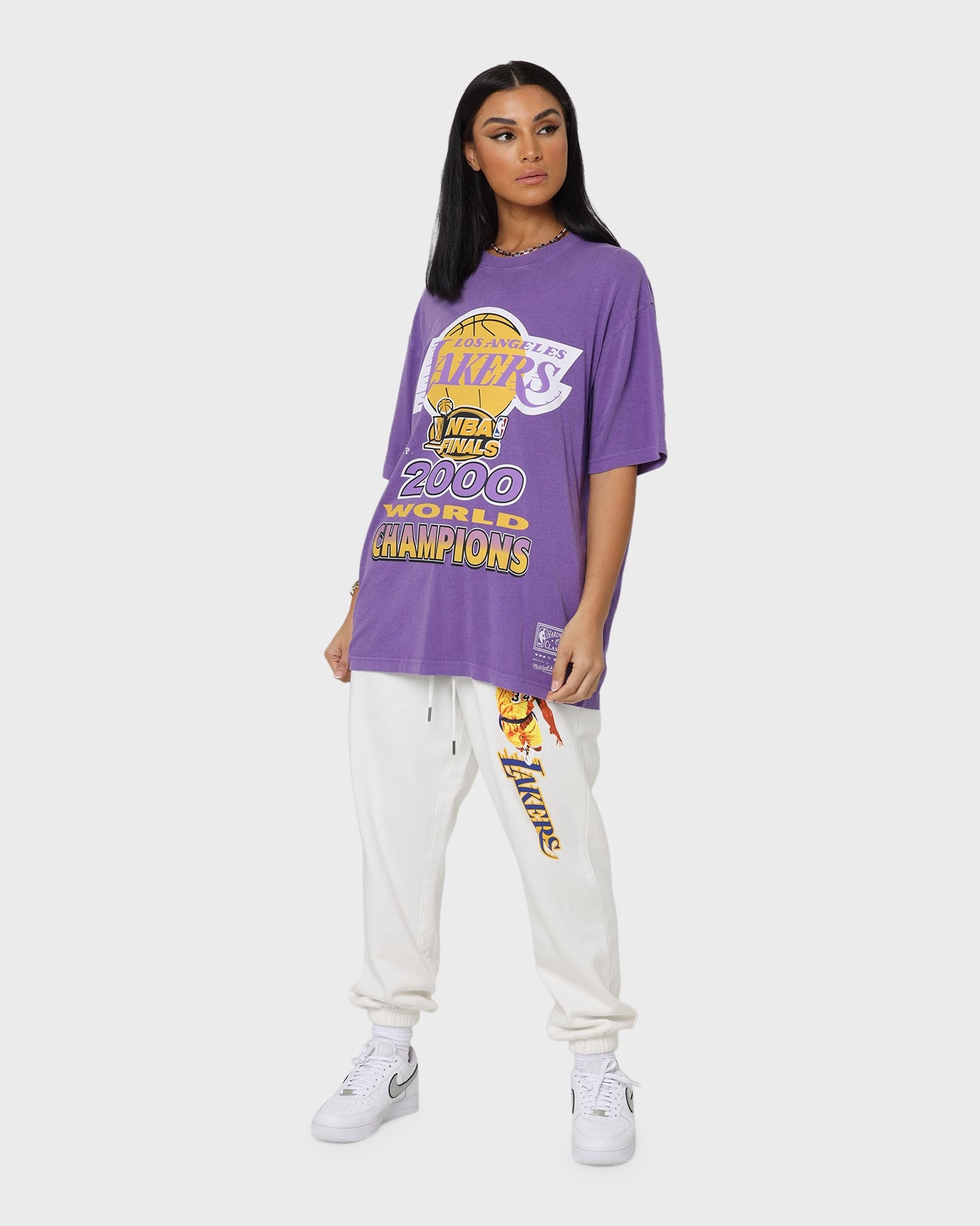 Mitchell & Ness Women's Shaq Sweat Pants Vintage White Sporty Look Functional Layer