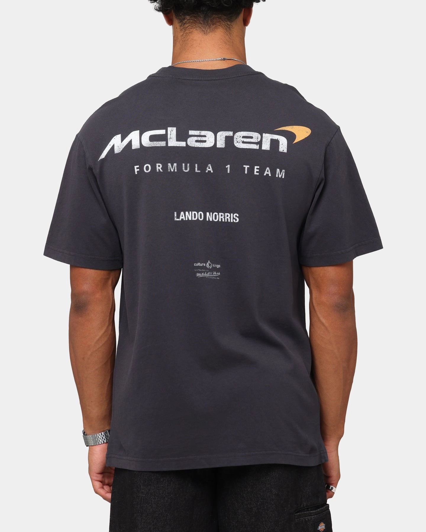 Mitchell & Ness X Mclaren Lando Norris Helmet T-Shirt Faded Black Durable Construction