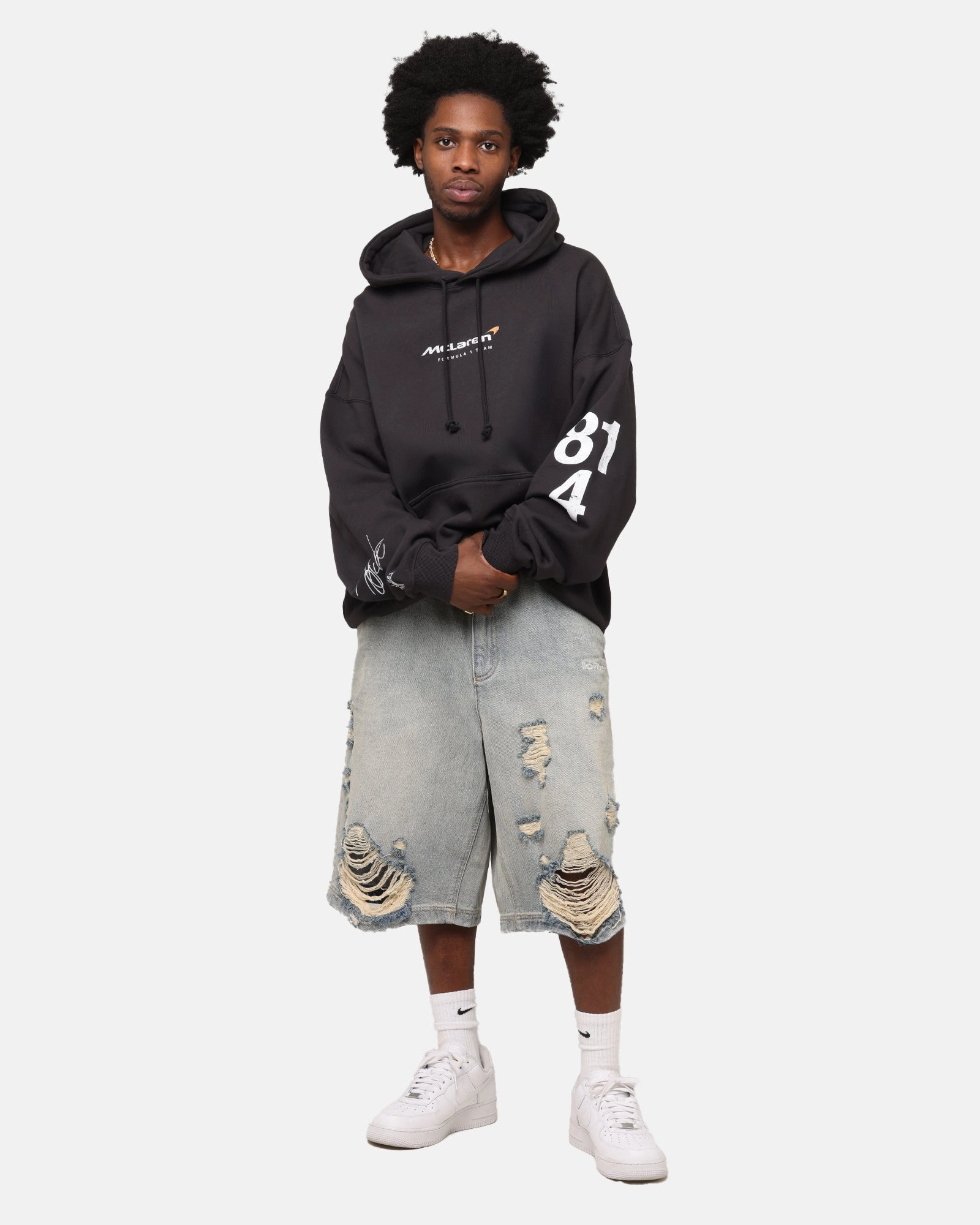 water - resistant outdoor barbecue Mitchell & Ness X Mclaren Teammates Hoodie Faded Black