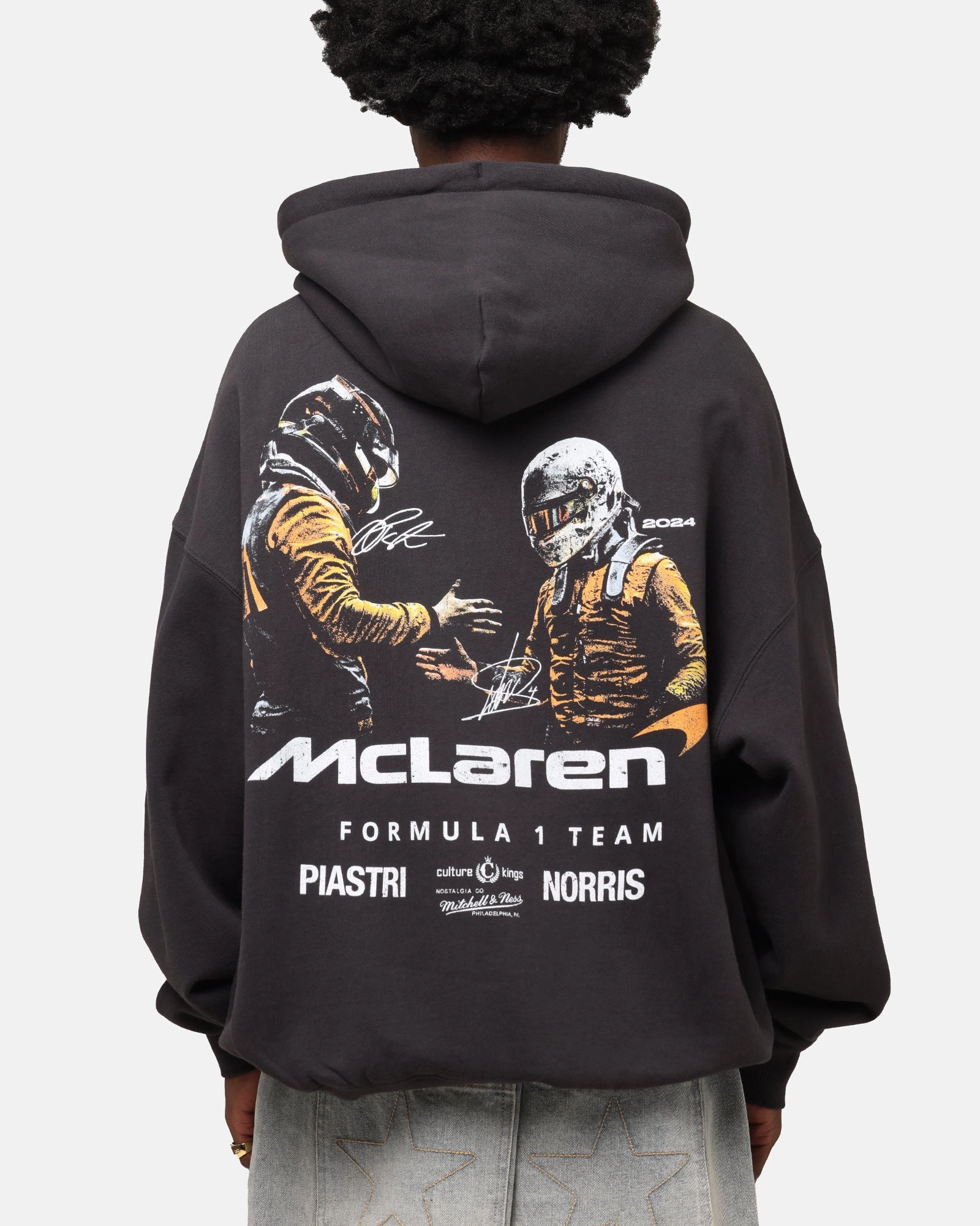 sunny Mitchell & Ness X Mclaren Teammates Hoodie Faded Black