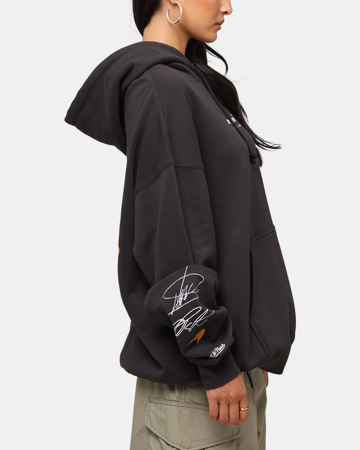 Mitchell & Ness X Mclaren Teammates Hoodie Faded Black Dirt Repellent Surface Sleepwear