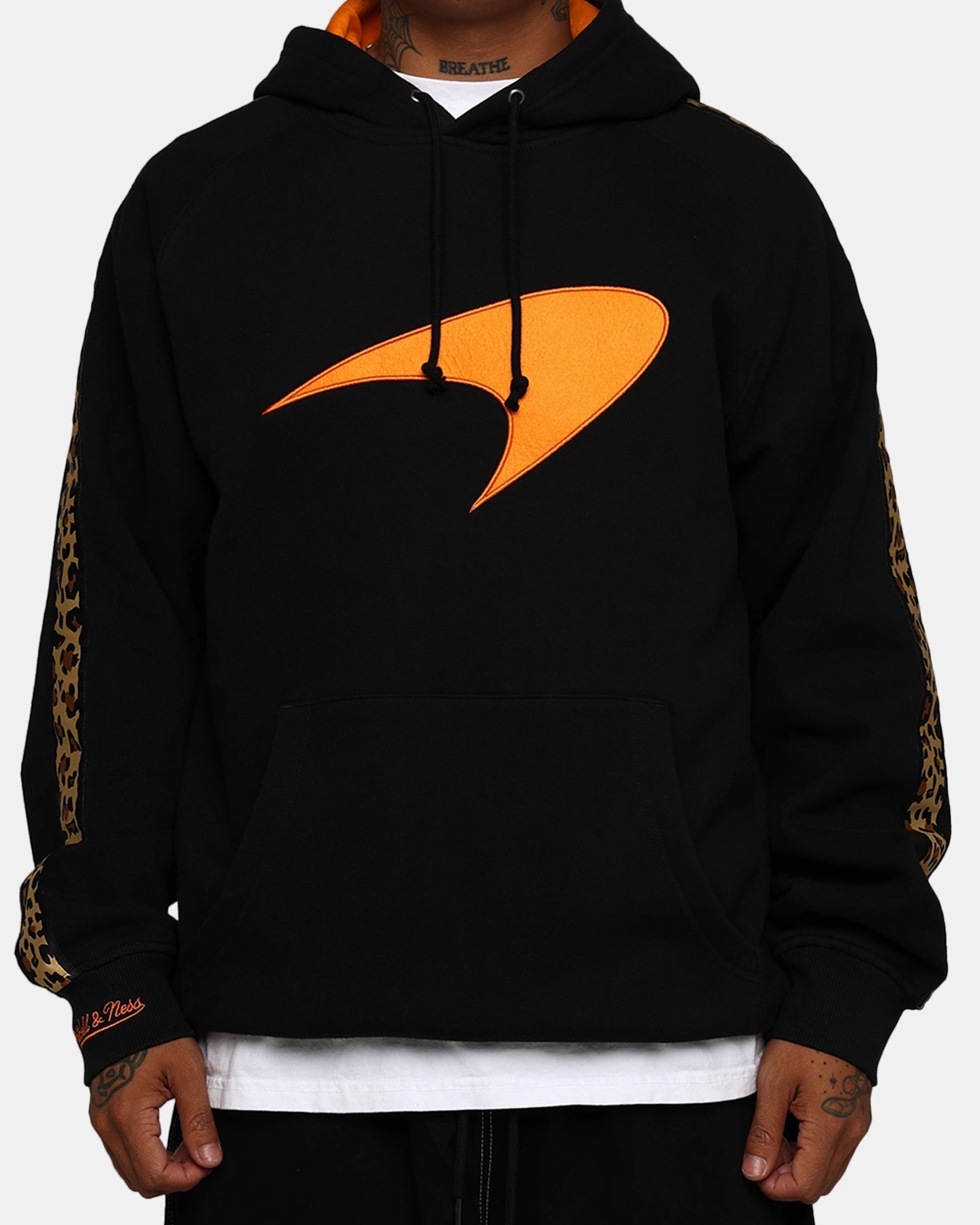 Mitchell & Ness X McLaren X Culture Kings Las Vegas Collection Big Logo Fleece Hoodie Black High-Performance Wear Shampoo