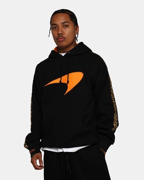 Mitchell & Ness X McLaren X Culture Kings Las Vegas Collection Big Logo Fleece Hoodie Black Cozy Lining Solid