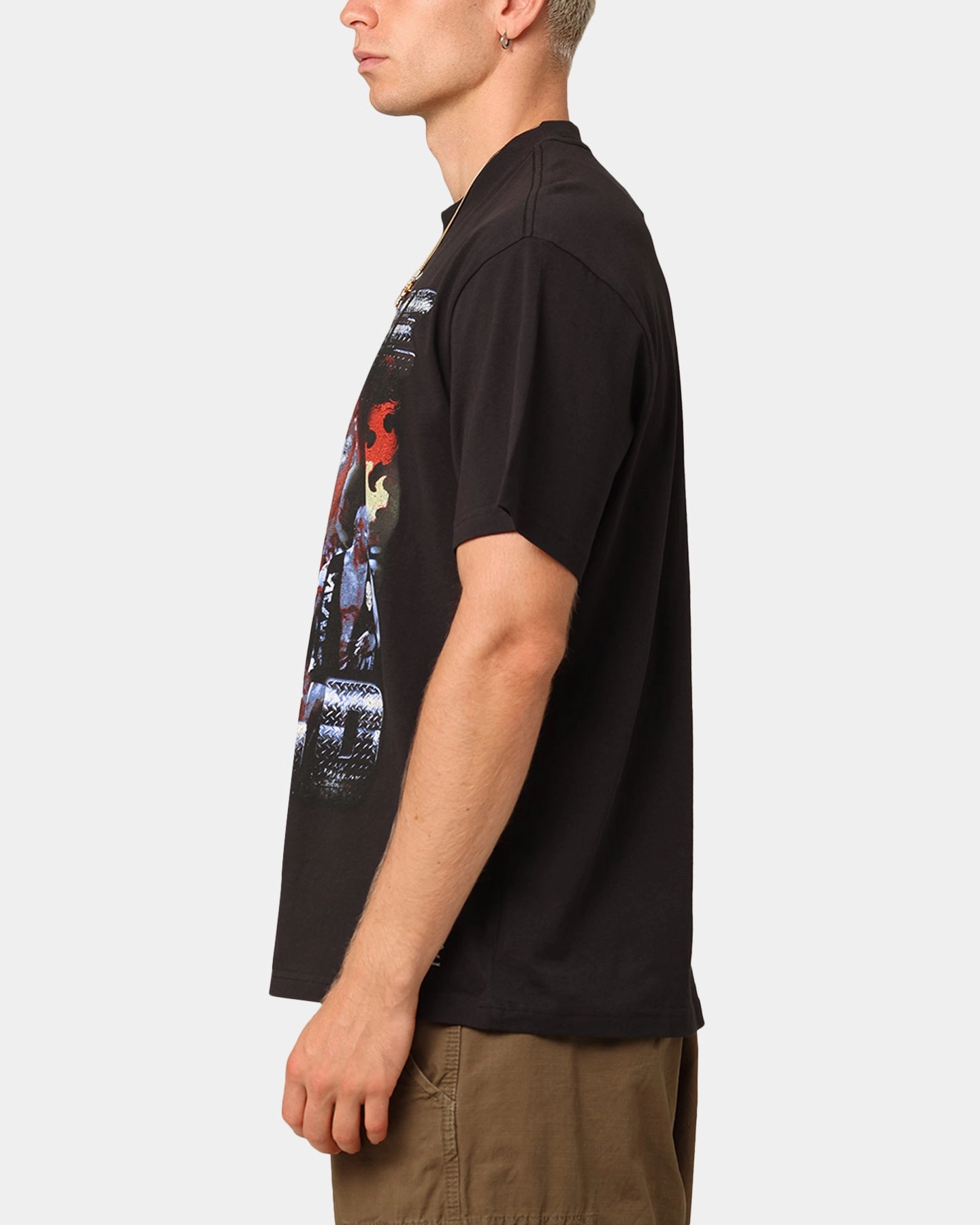 BiodegradableMaterial Comfort First Mitchell & Ness X WWE Stone Cold Steve Austin Stone Cold T-Shirt Overdyed Black