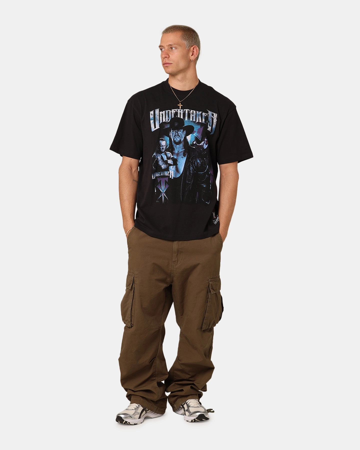 Mitchell & Ness X WWE The Undertaker T-Shirt Overdyed Black Perfect for Any Outfit SoftTouchFinish