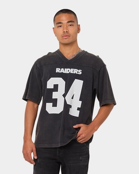 Mitchell Raiders Off Field Helmet Vintage T-Shirt Faded Black Zero Waste Production
