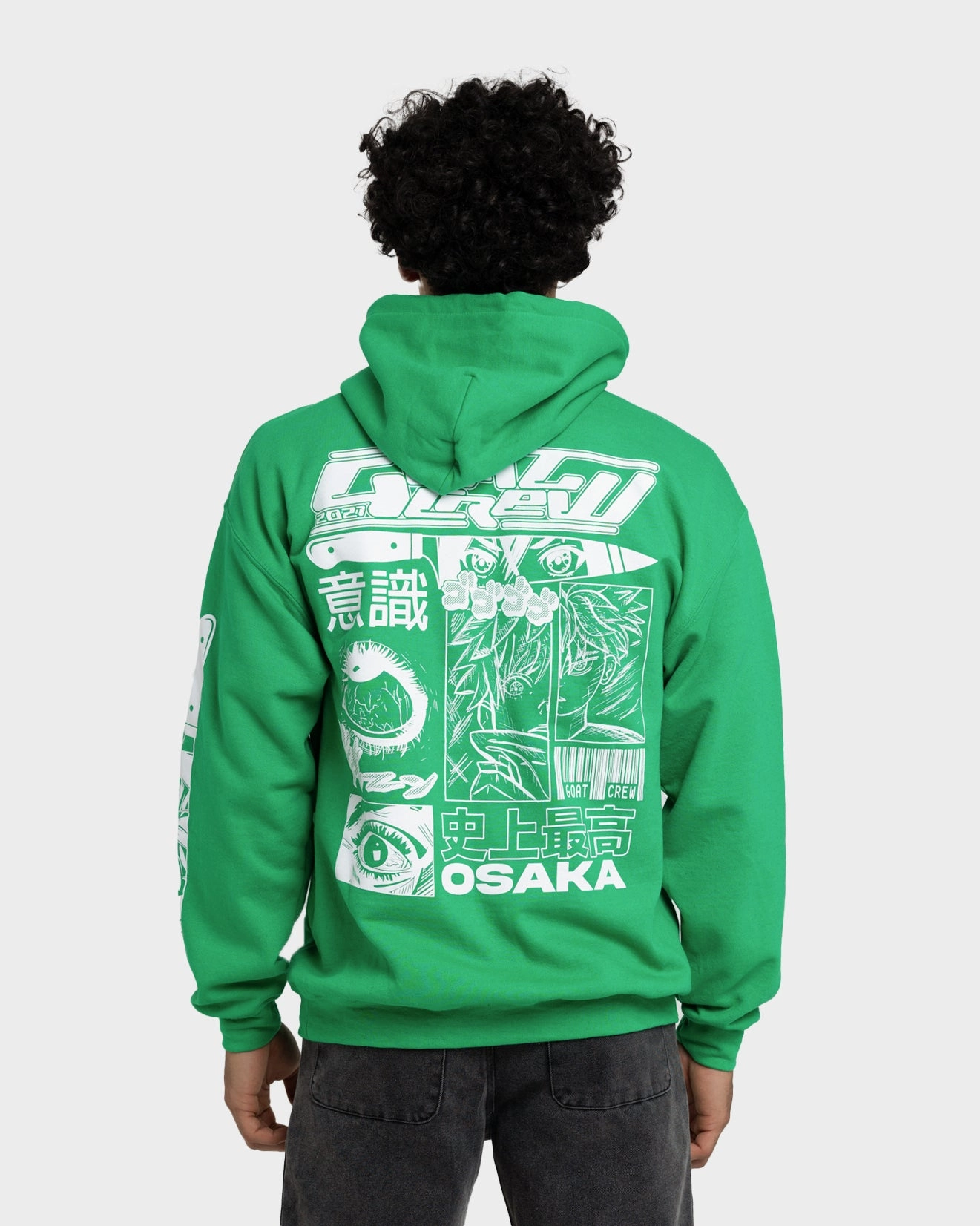 Goat Crew Osaka Hoodie Green Anti-static Smooth Feel