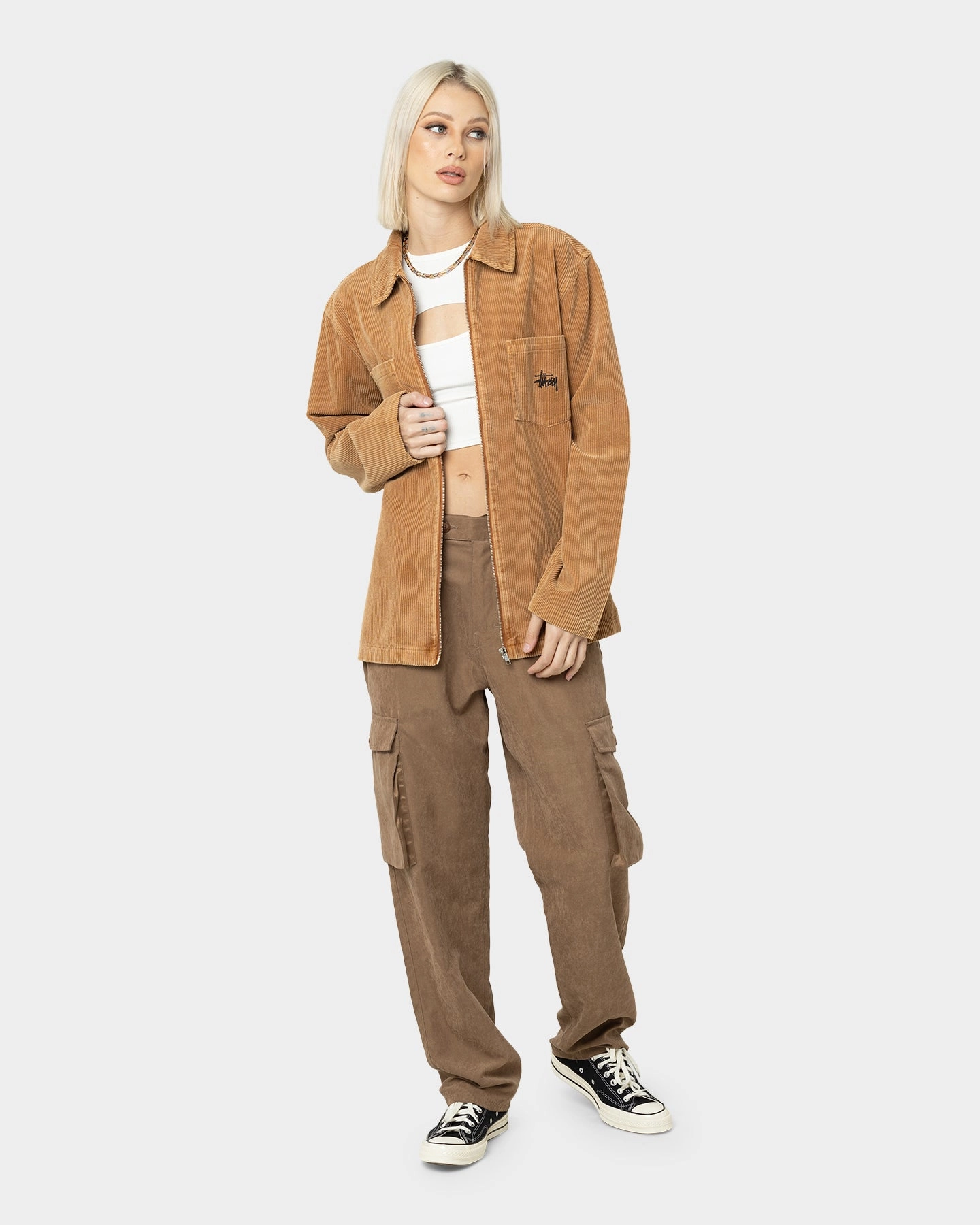 Stussy Tyler Corduroy Jacket Hazel Cozy Fit waiters