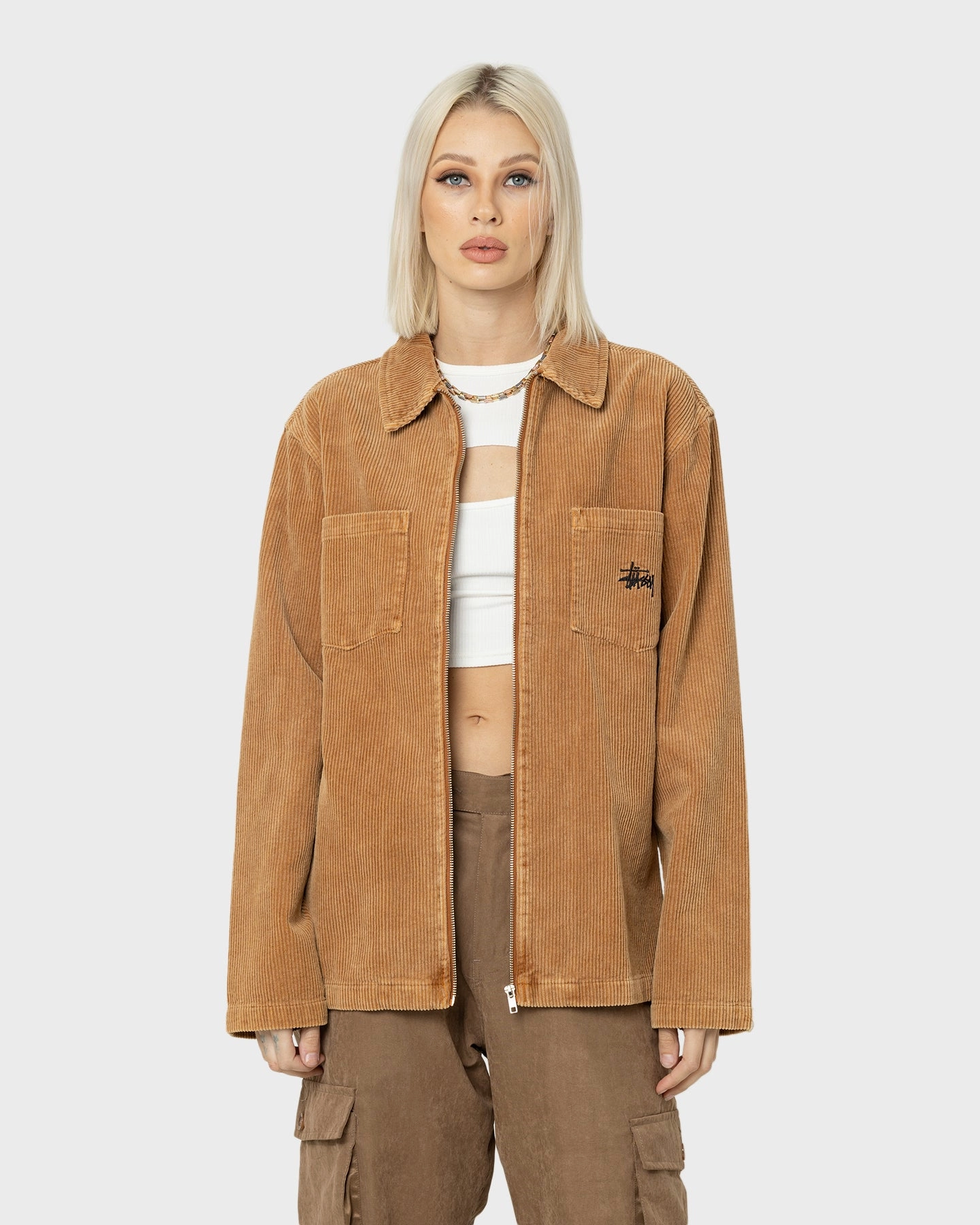 suitable for rainy days Exhibit Stussy Tyler Corduroy Jacket Hazel