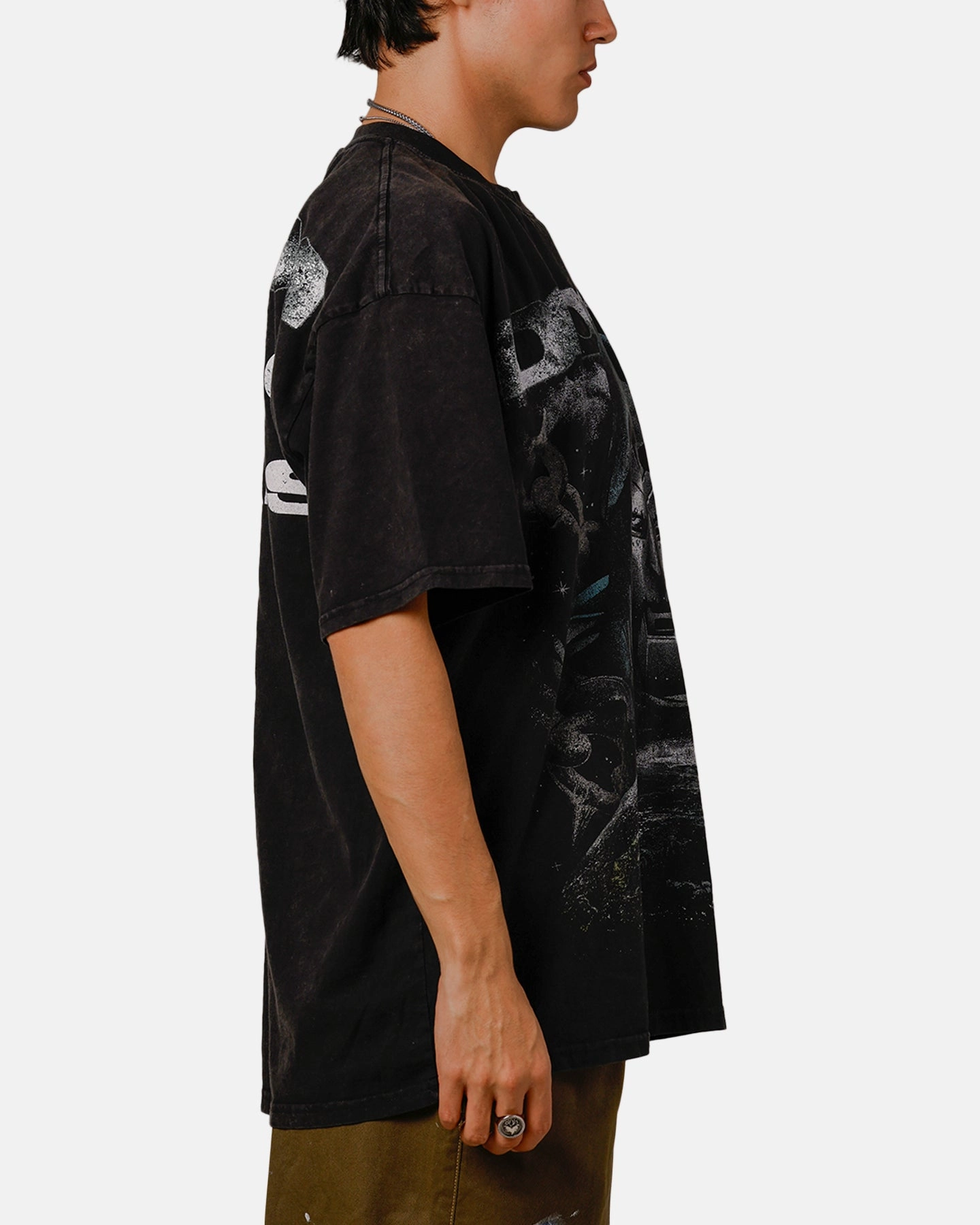 Timeless Layer Goat Crew Marvel Doctor Doom No Rivals Vintage T-Shirt Black Acidwash