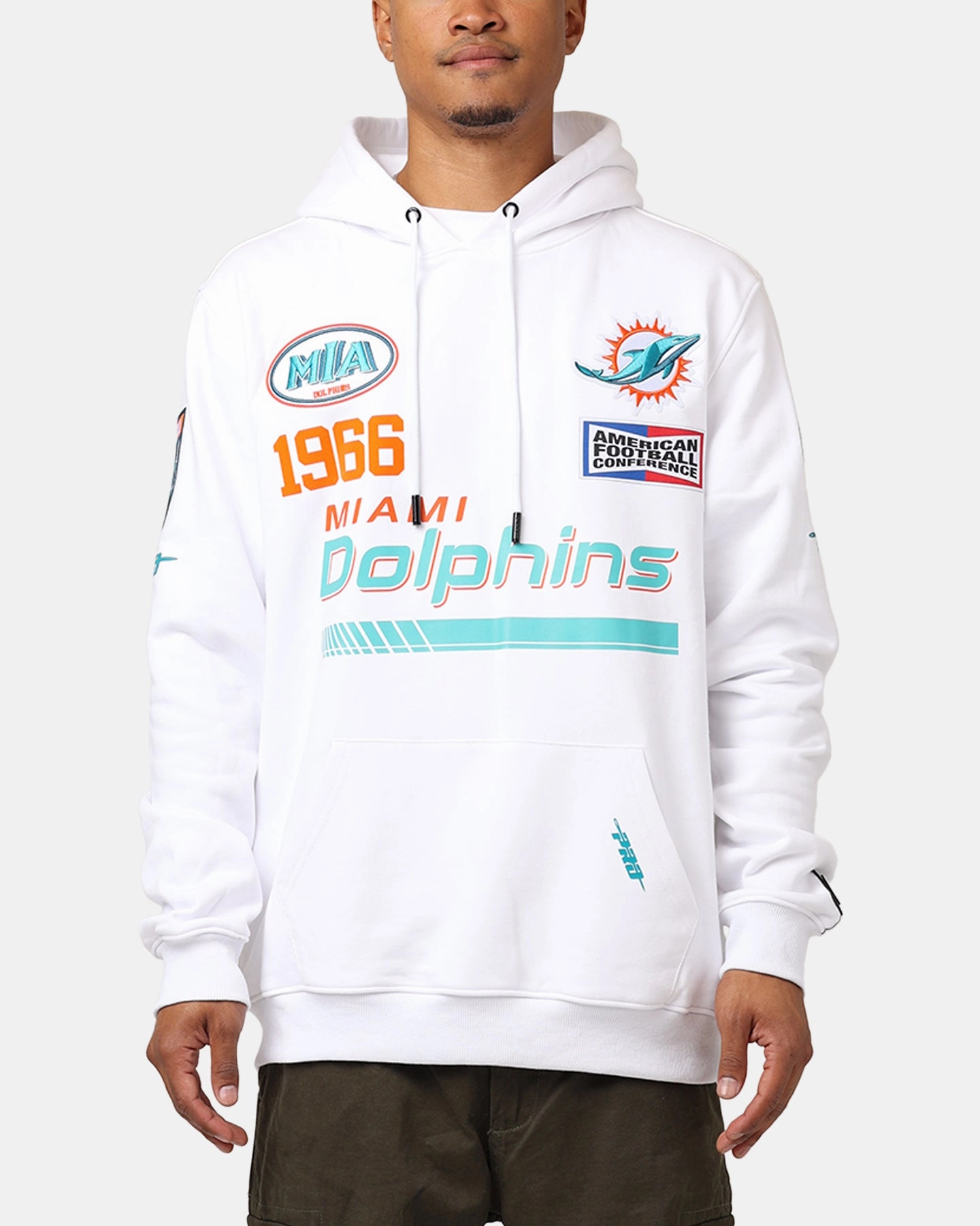 Pro Standard Miami Dolphins Fast Lane Hoodie White WaterproofSeams