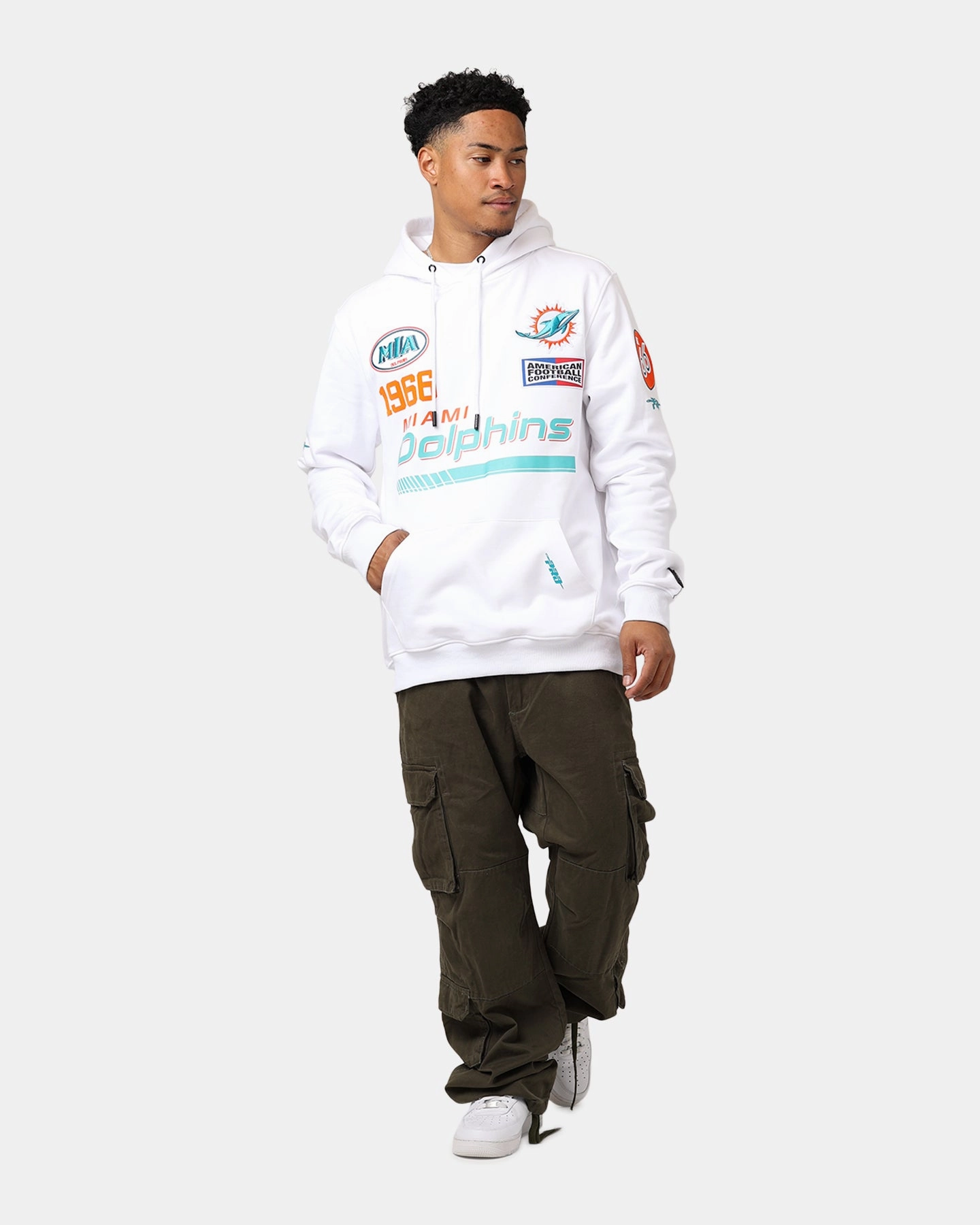 kids Pro Standard Miami Dolphins Fast Lane Hoodie White