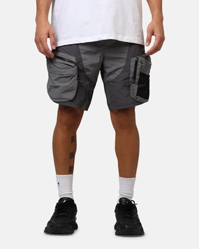 Static Resistant Fibers Smooth Fabric MNML Active Cargo Shorts Black