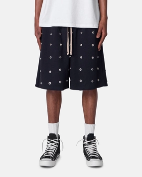 Airy Touch MNML All Over Button Shorts Black