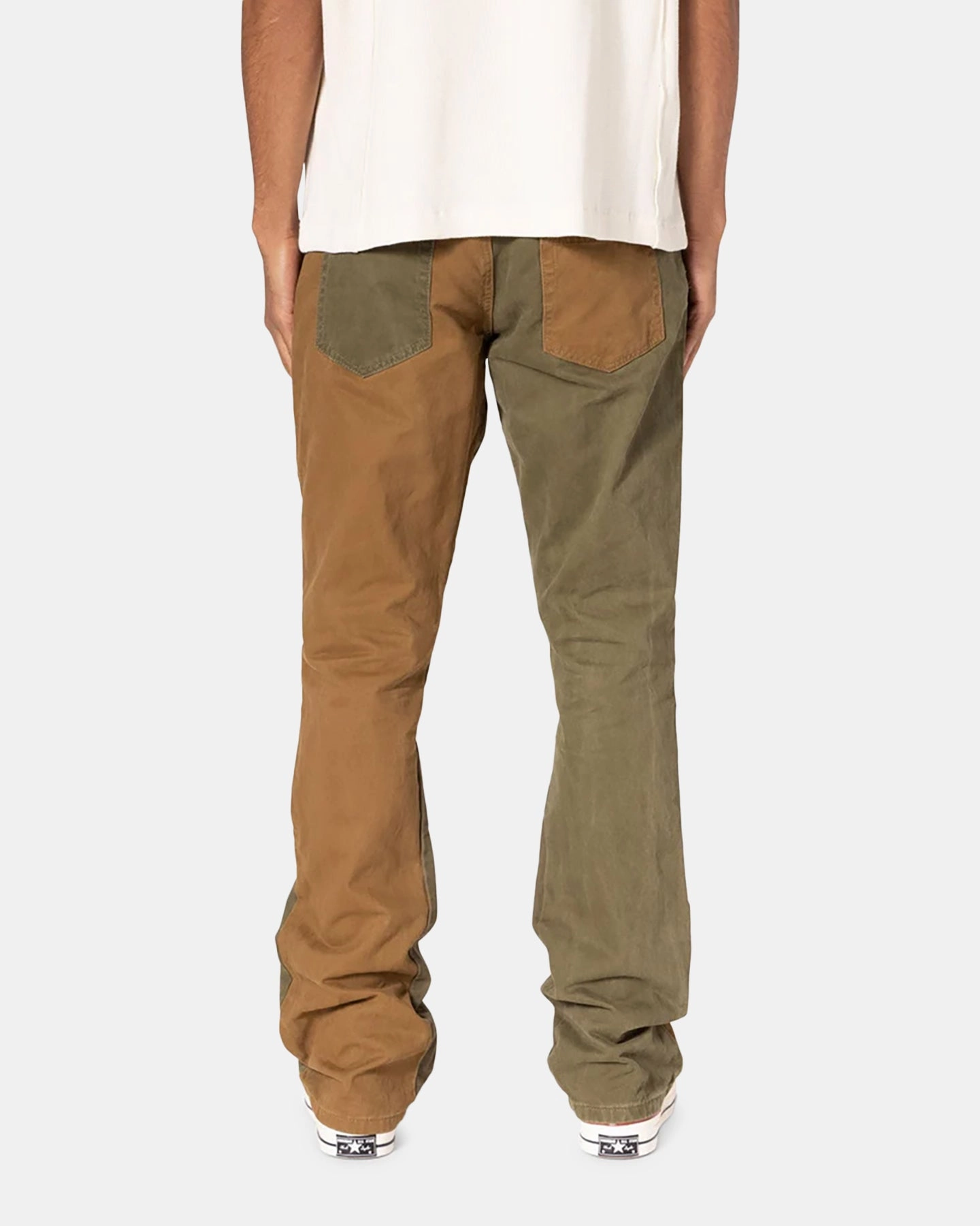 Gentle On Skin MNML B680 Colour Block Denim Jeans Olive