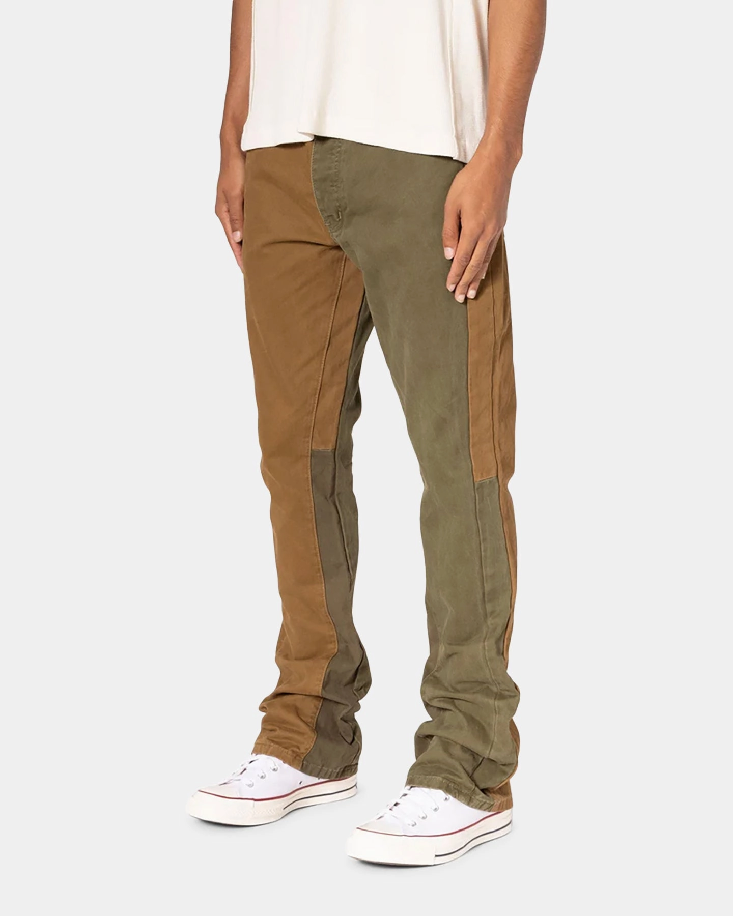 MNML B680 Colour Block Denim Jeans Olive home renovation