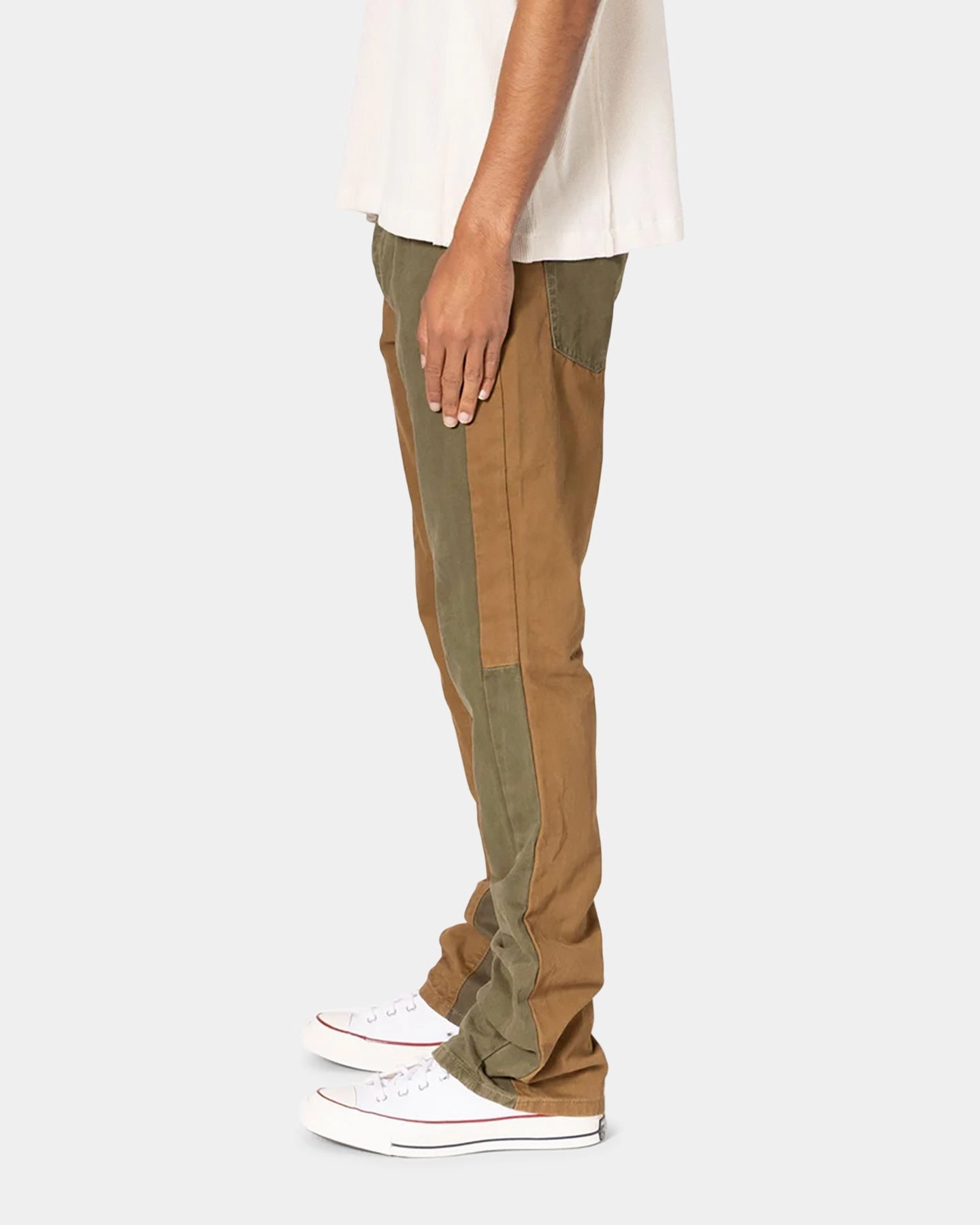 MNML B680 Colour Block Denim Jeans Olive Daily Layer Exclusive item