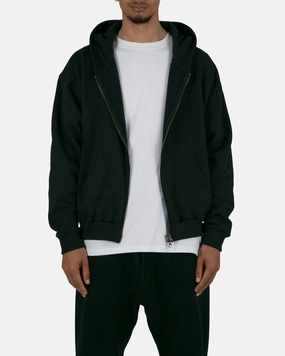 MNML Basic Zip Up Hoodie Black Bonded Seam Technology Advertise